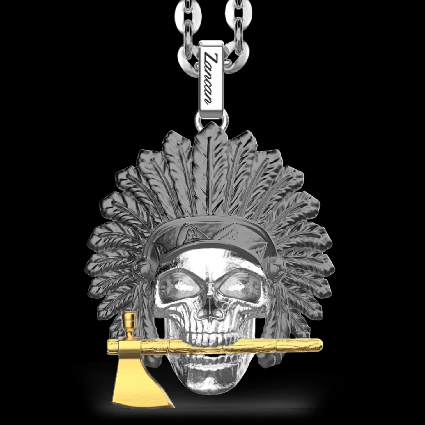 Zancan Gioielli Collana Zancan In Argento Con Pendente A Teschio Nativo Americano.> Collane