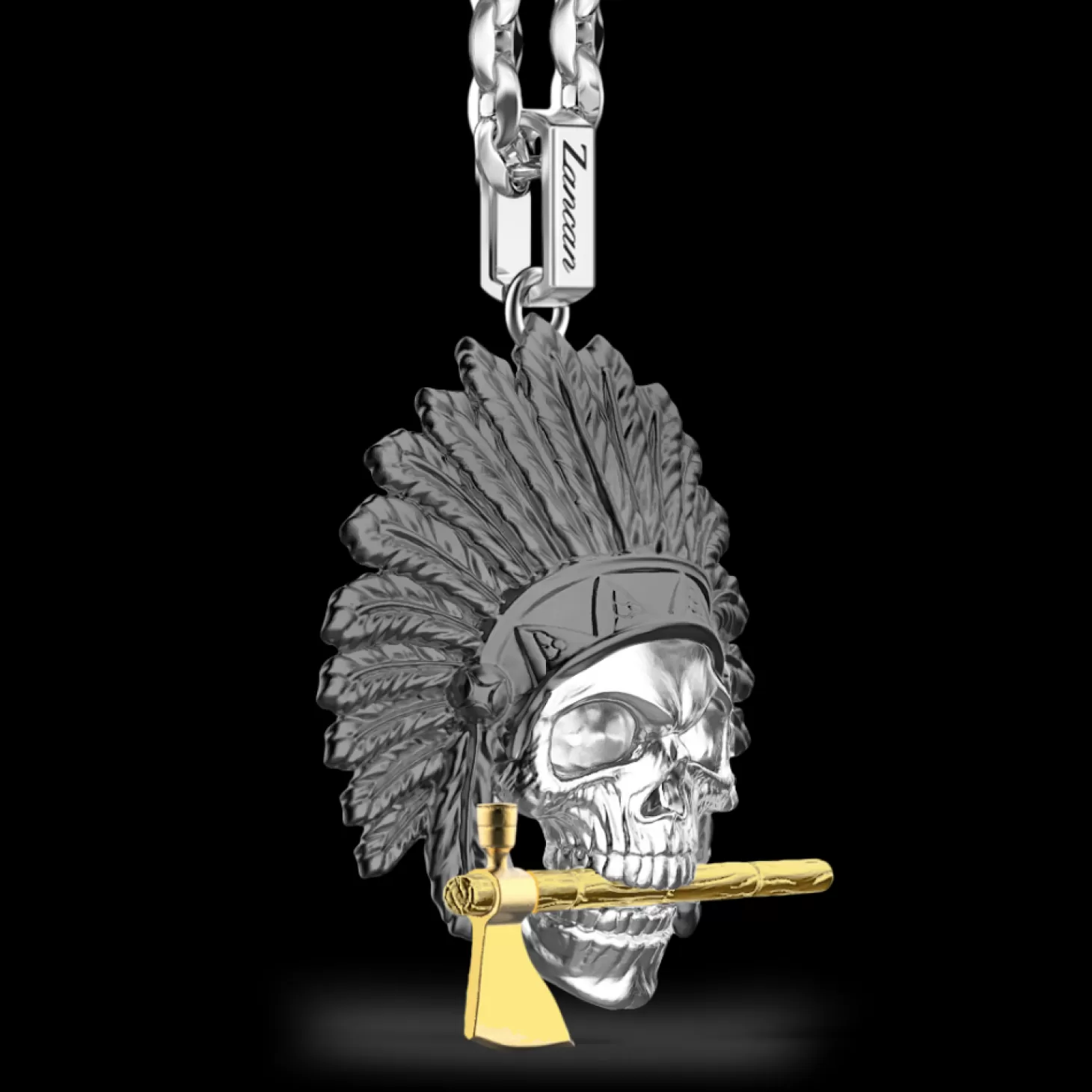 Zancan Gioielli Collana Zancan In Argento Con Pendente A Teschio Nativo Americano.> Collane