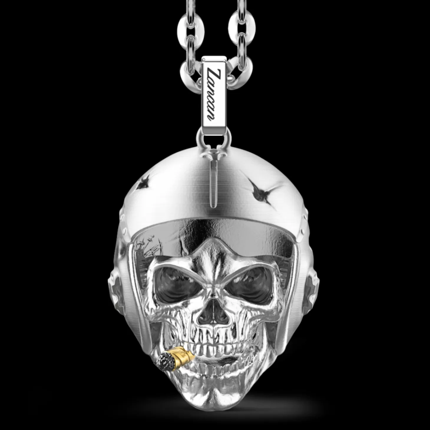 Zancan Gioielli Collana Zancan In Argento Con Pendente A Teschio Nativo Aviatore.> Collane