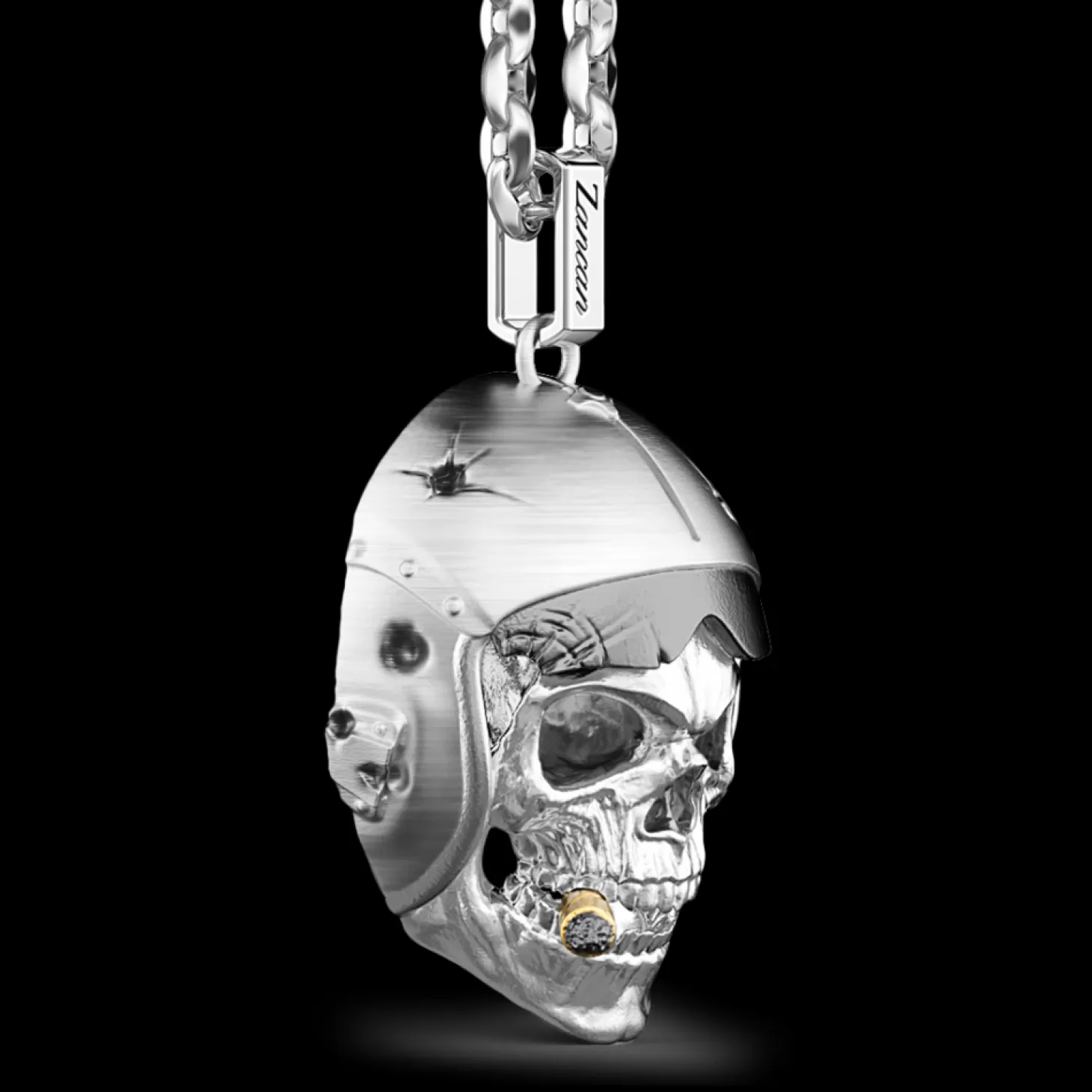 Zancan Gioielli Collana Zancan In Argento Con Pendente A Teschio Nativo Aviatore.> Collane