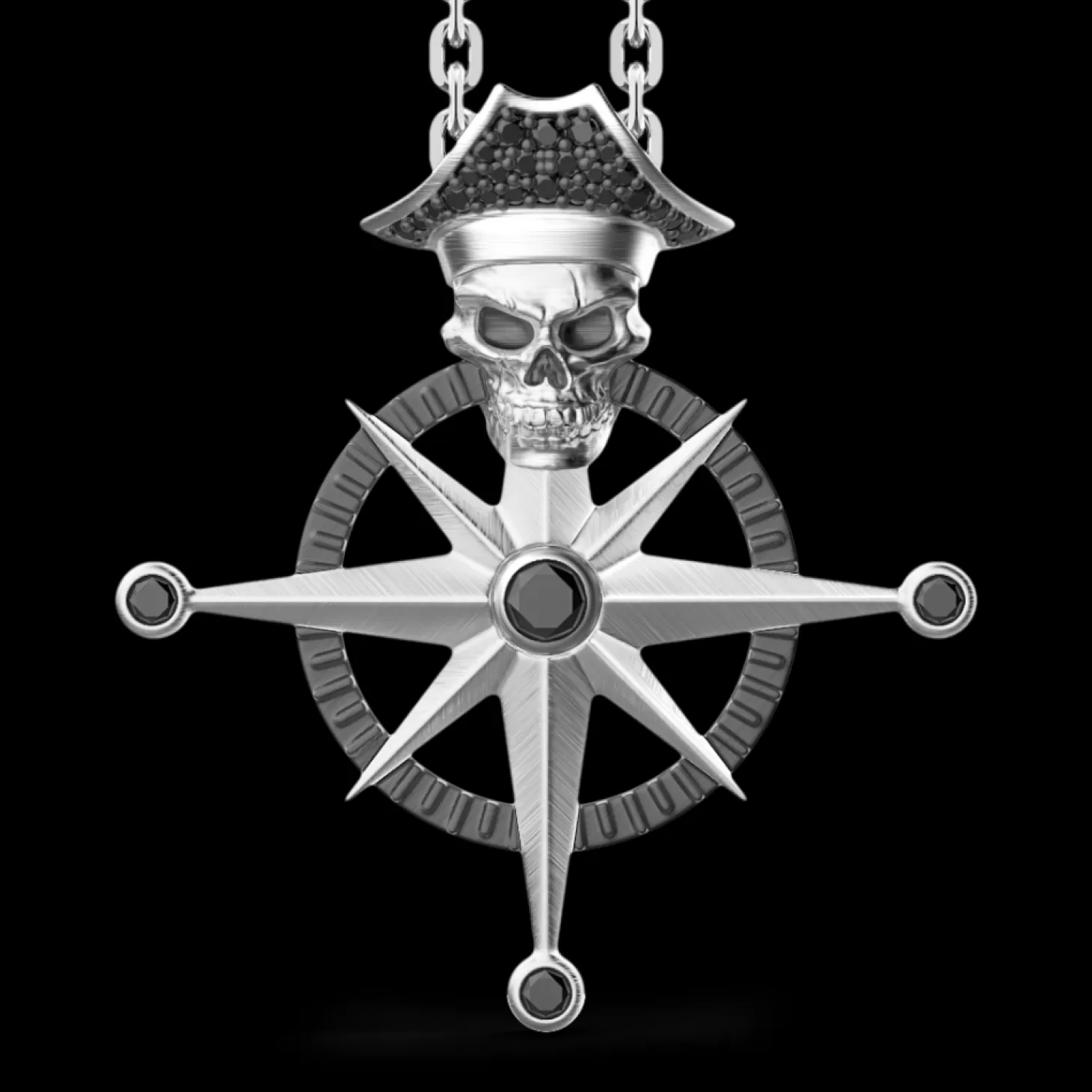 Zancan Gioielli Collana Zancan In Argento Con Pendente A Teschio Pirata.> Collane