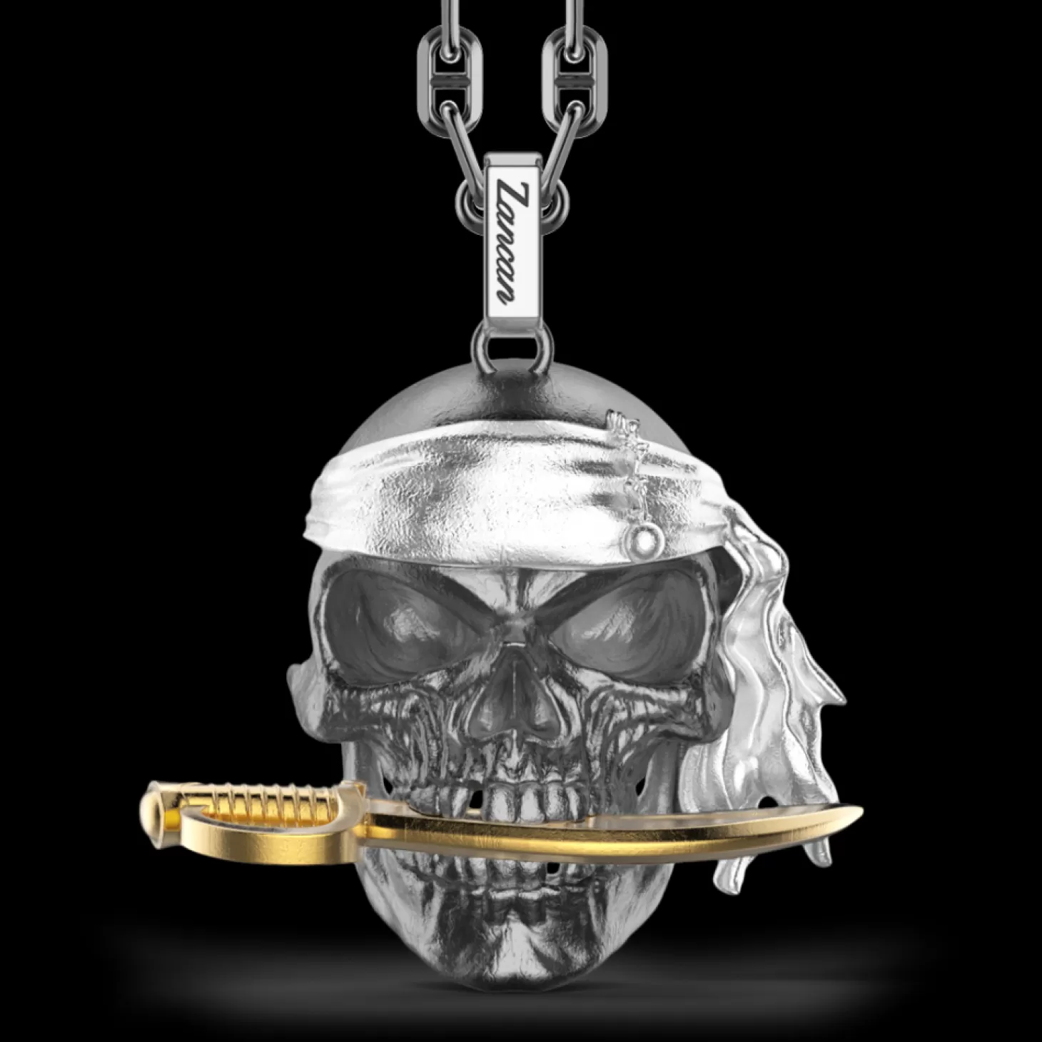 Zancan Gioielli Collana Zancan In Argento Con Pendente A Teschio Pirata.> Collane