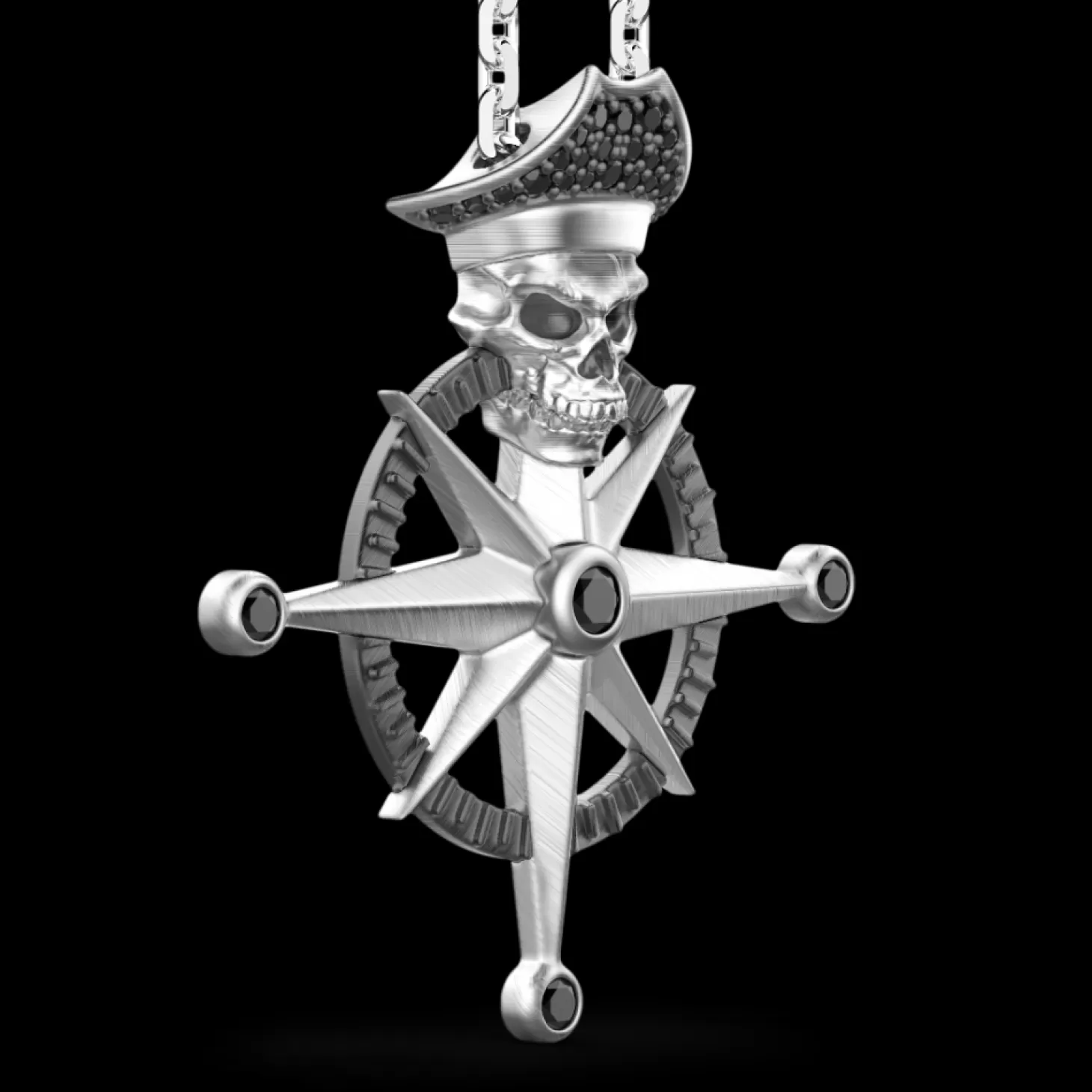 Zancan Gioielli Collana Zancan In Argento Con Pendente A Teschio Pirata.> Collane