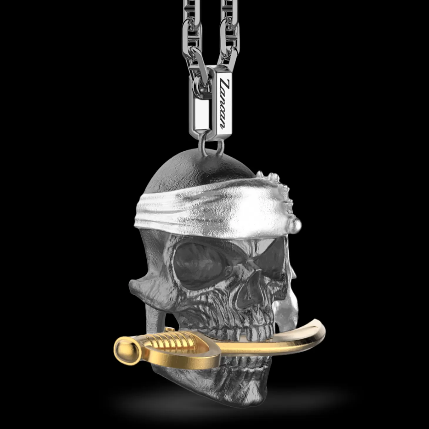 Zancan Gioielli Collana Zancan In Argento Con Pendente A Teschio Pirata.> Collane
