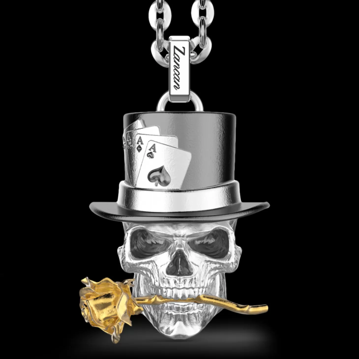 Zancan Gioielli Collana Zancan In Argento Con Pendente A Teschio Prestigiatore.> Collane