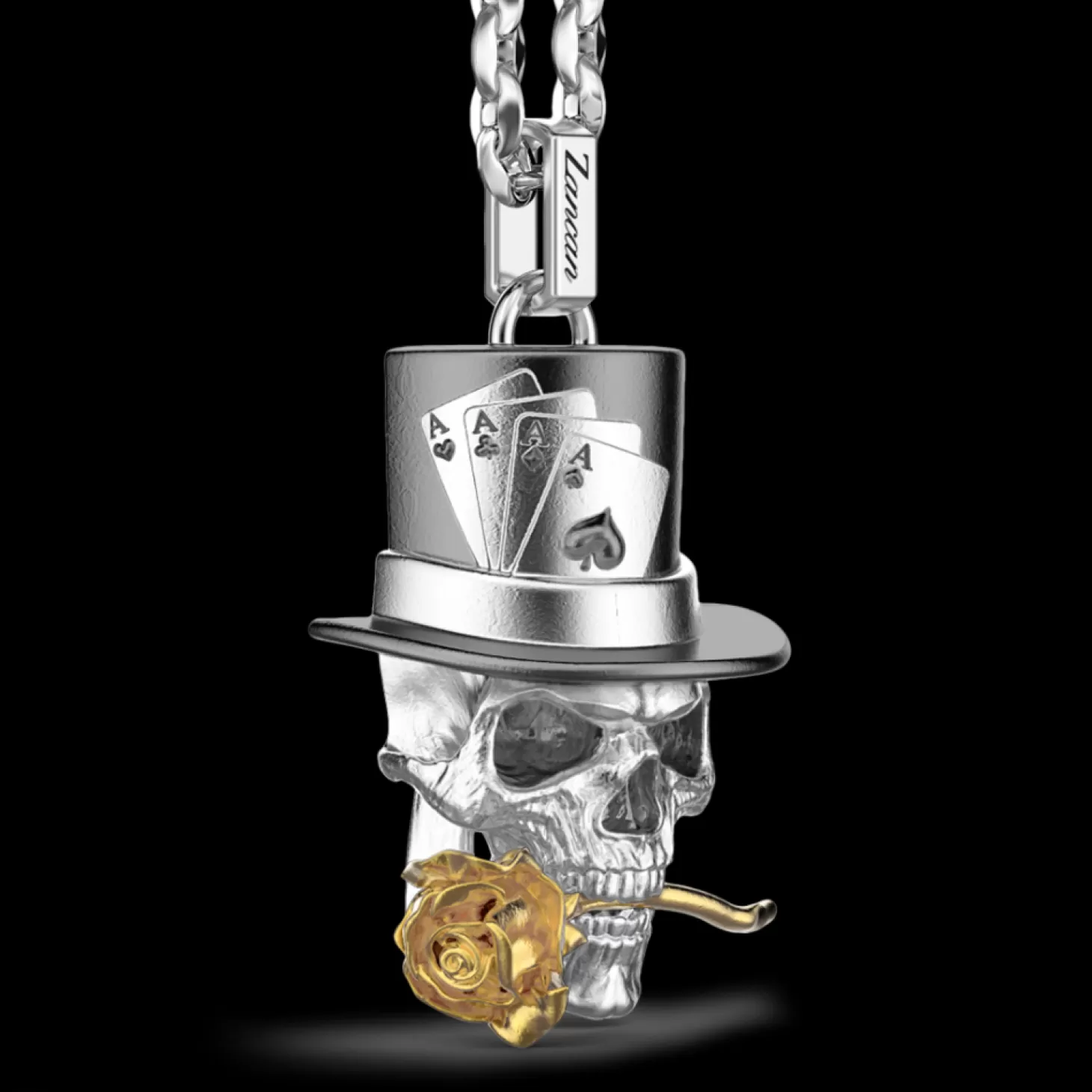 Zancan Gioielli Collana Zancan In Argento Con Pendente A Teschio Prestigiatore.> Collane