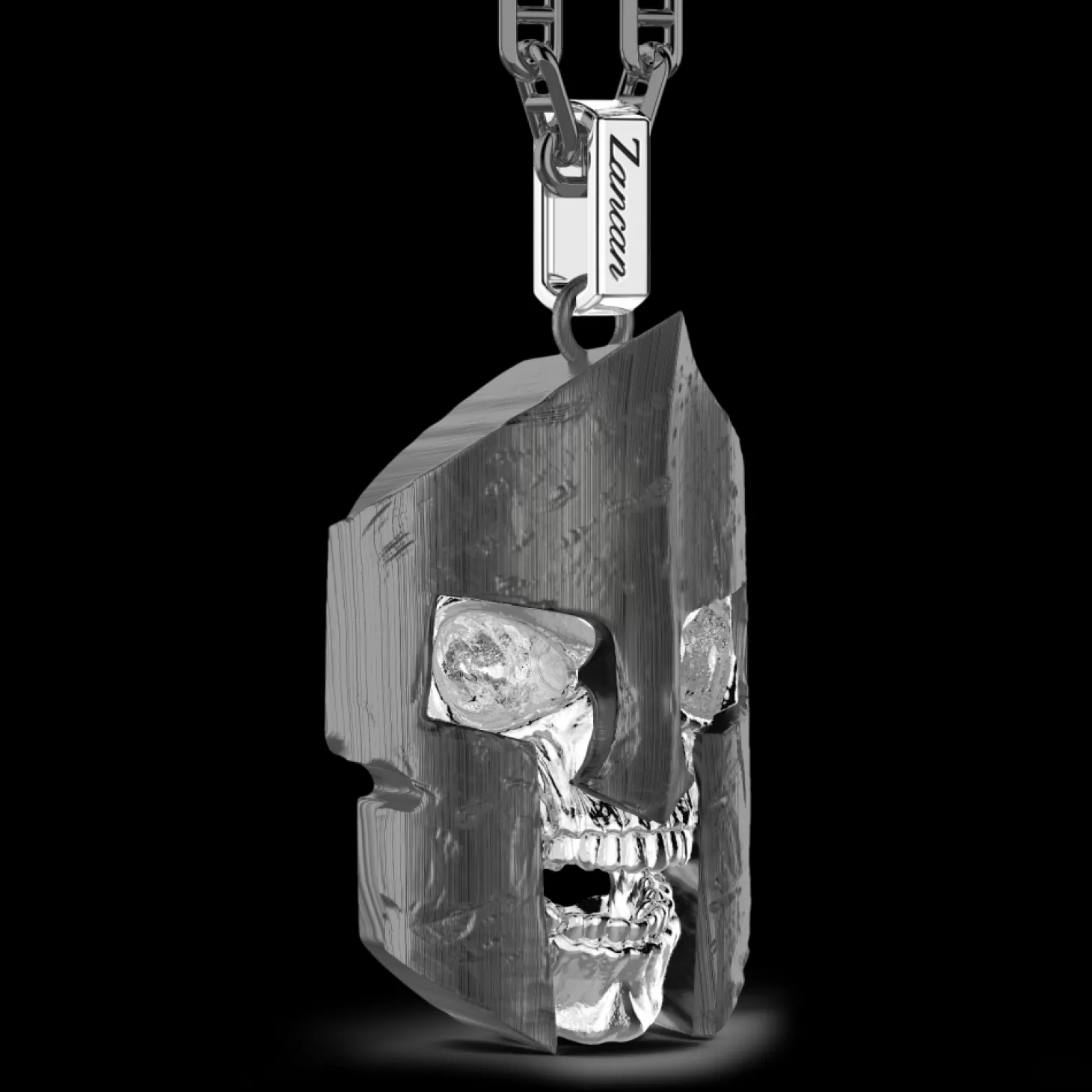 Zancan Gioielli Collana Zancan In Argento Con Pendente A Teschio Spartano.> Collane