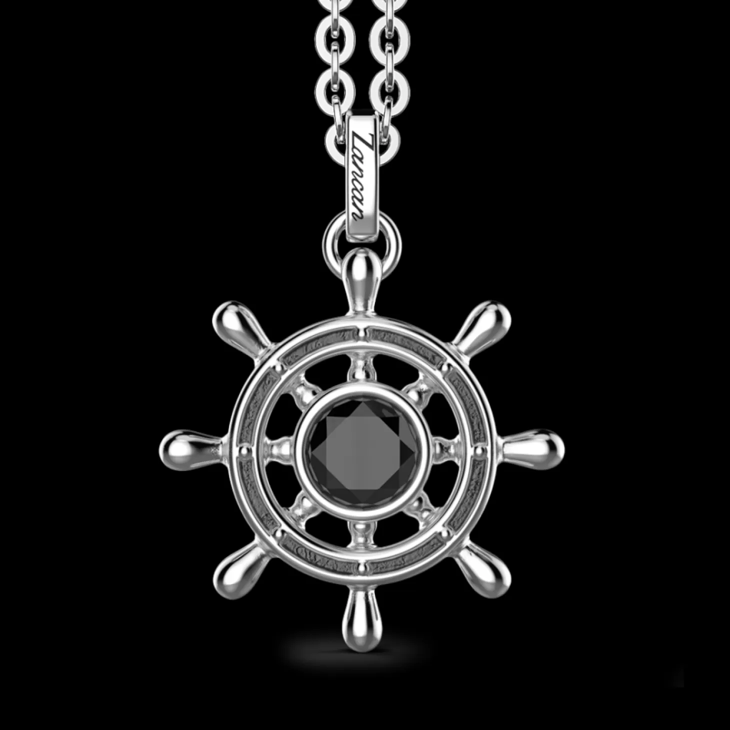 Zancan Gioielli Collana Zancan In Argento Con Pendente A Timone E Pietra Nera.> Collane