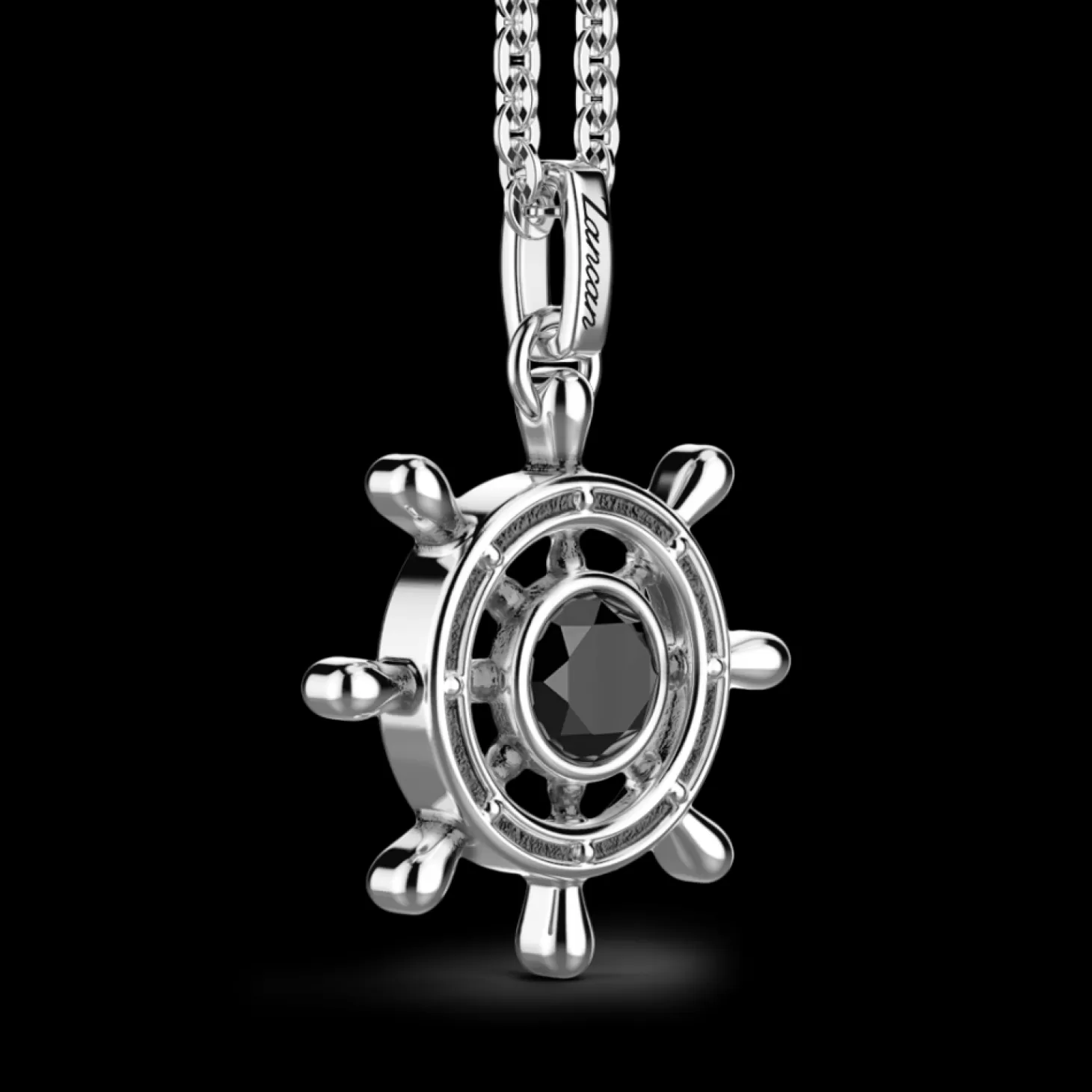Zancan Gioielli Collana Zancan In Argento Con Pendente A Timone E Pietra Nera.> Collane