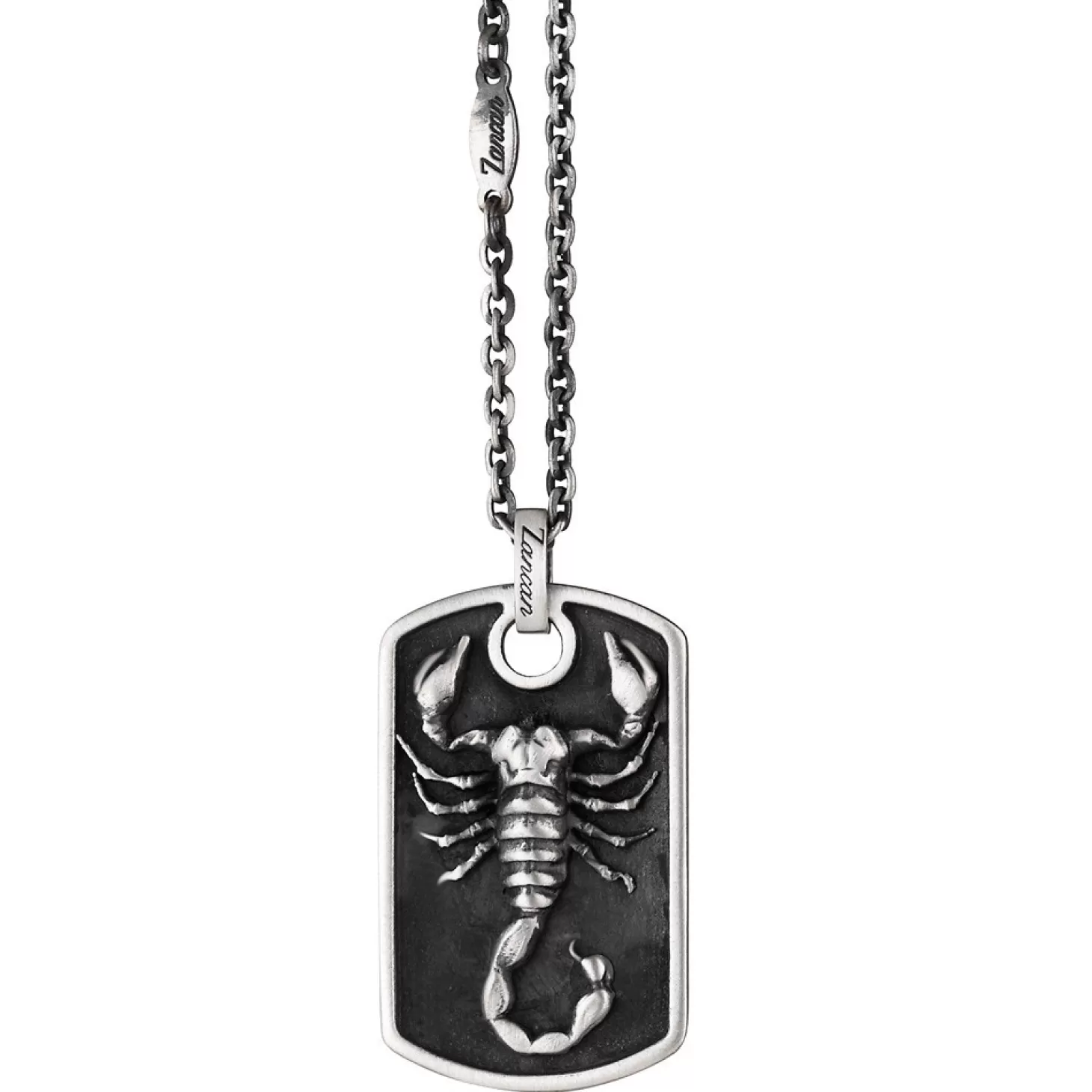 Zancan Gioielli Collana Zancan In Argento Con Scorpione Su Pendente A Targa.> Collane