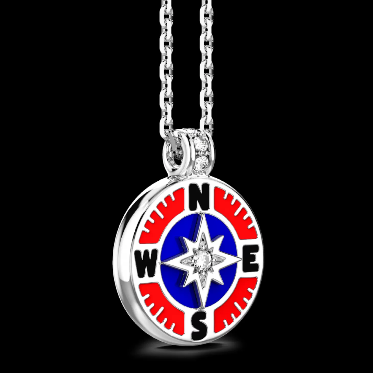 Zancan Gioielli Collana Zancan In Kevlar Con Pendente In Argento E Dettagli Smaltati.> Collane