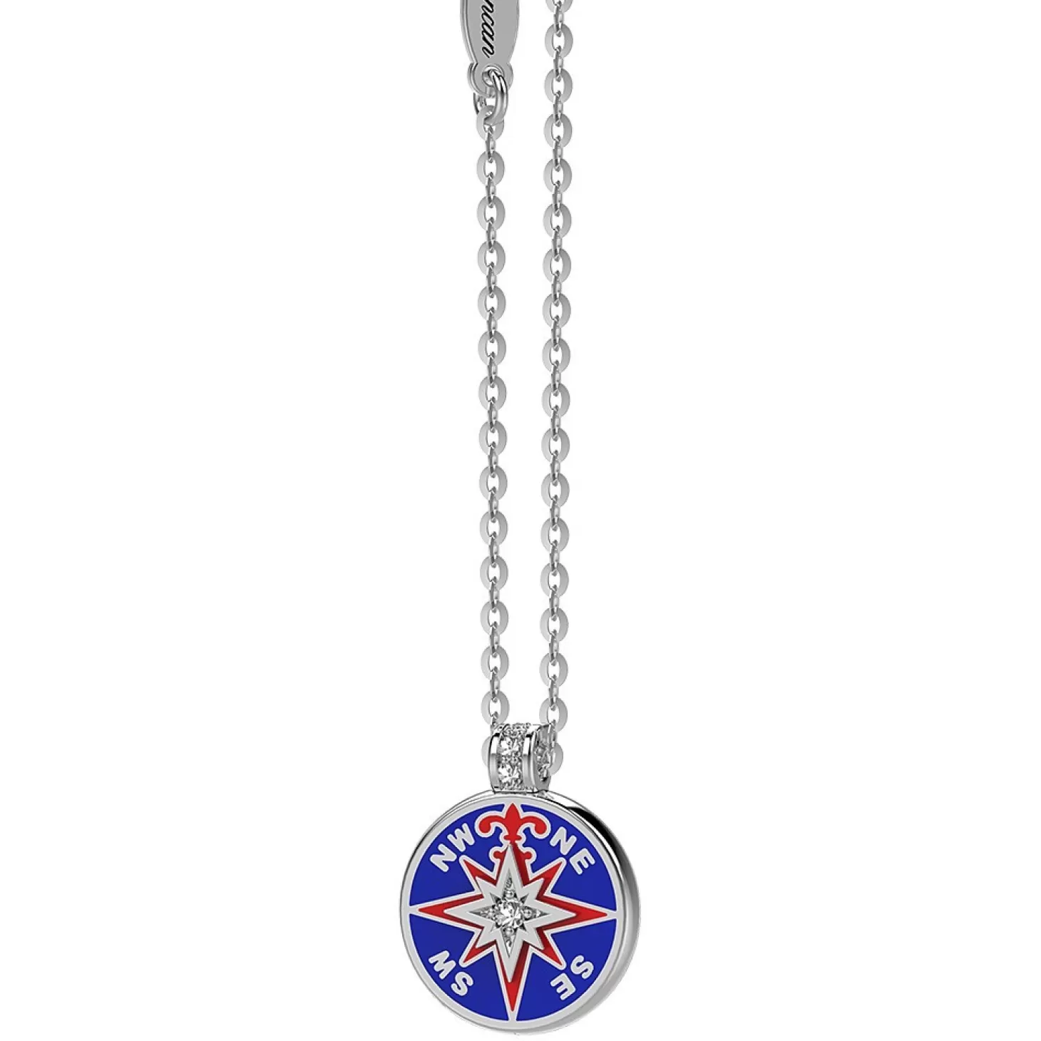 Zancan Gioielli Collana Zancan In Kevlar Con Pendente In Argento E Dettagli Smaltati.> Collane