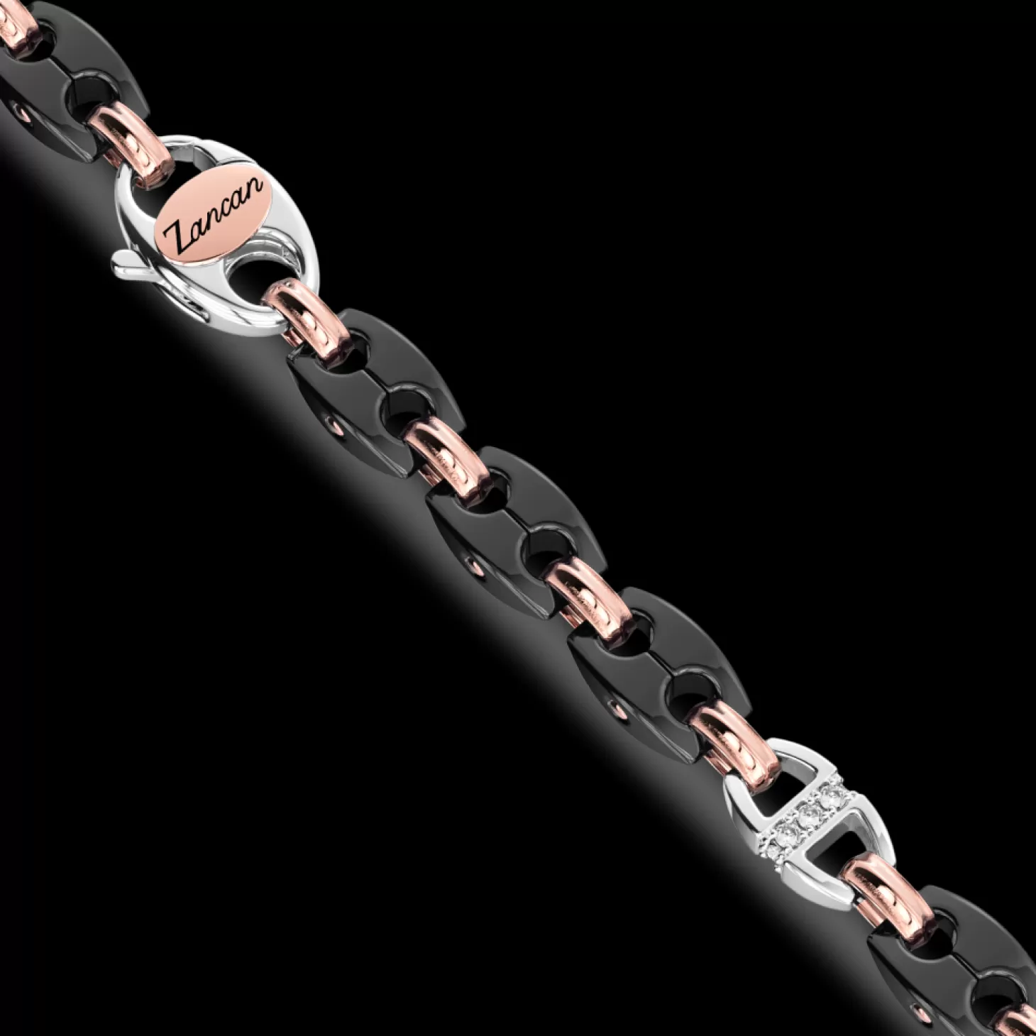 Zancan Gioielli Collana Zancan In Oro 18Kt, Ceramica Nera E Diamanti.> Collane