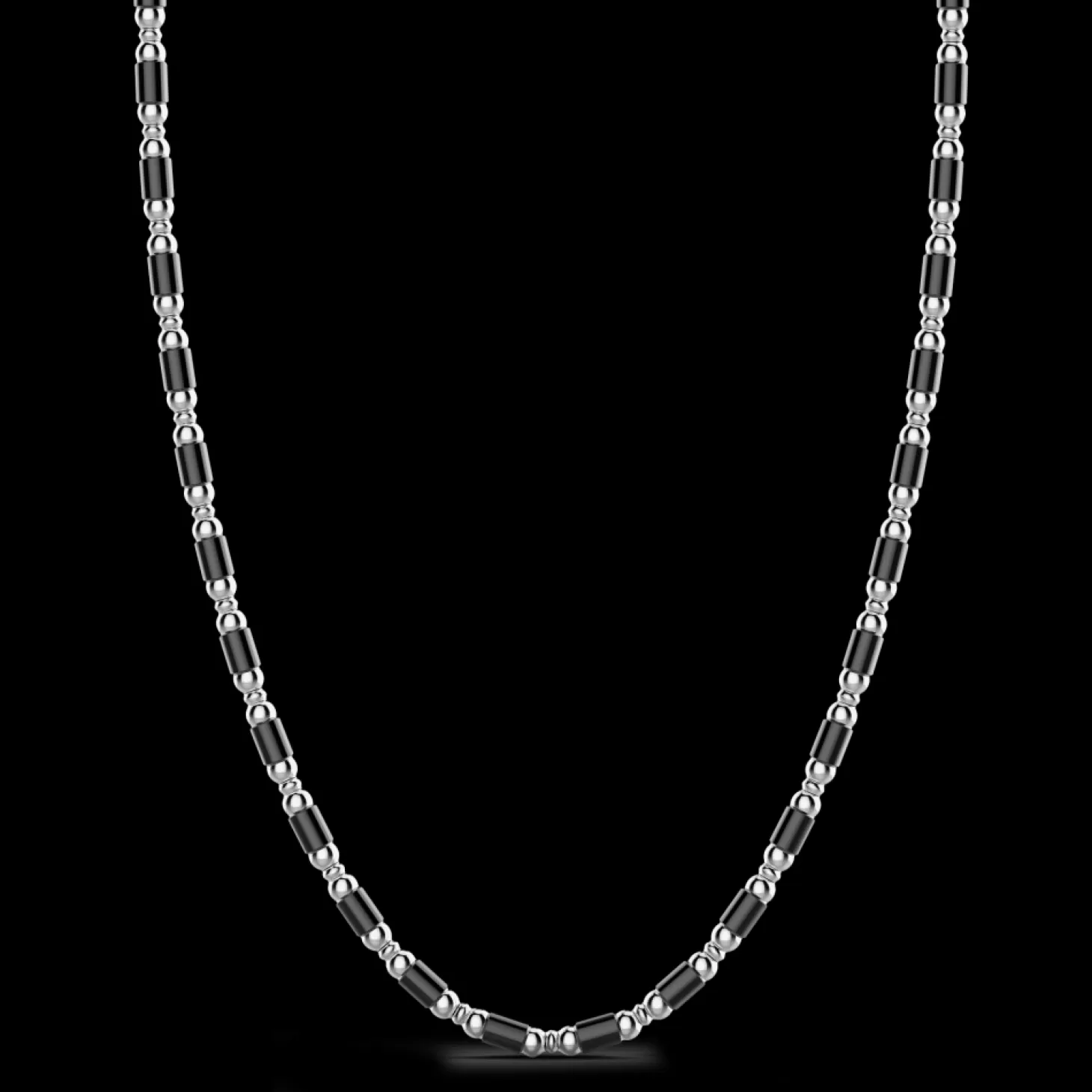 Zancan Gioielli Collana Zancan Morbida In Argento A Sfere Ed Elementi Tubolari.> Collane