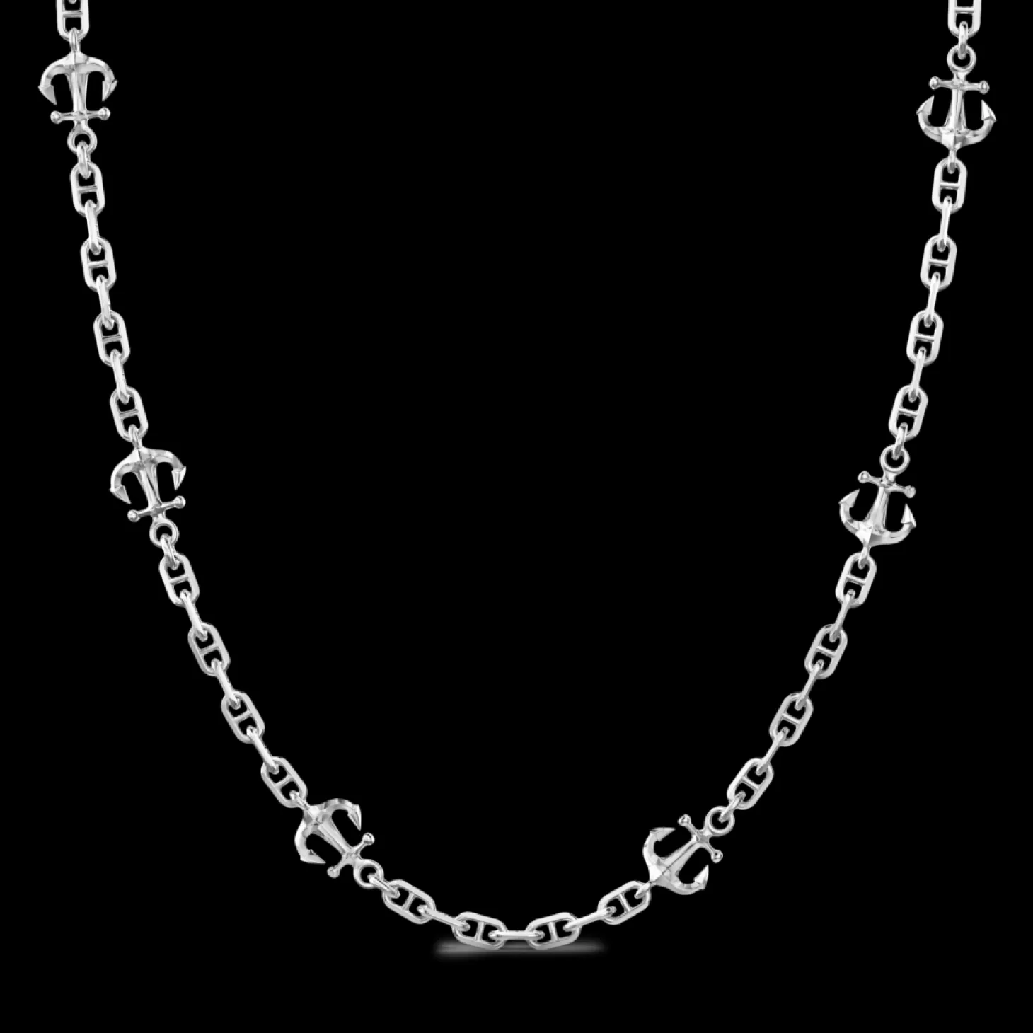 Zancan Gioielli Collana Zancan Solo Maglia In Argento Con Ancore.> Collane