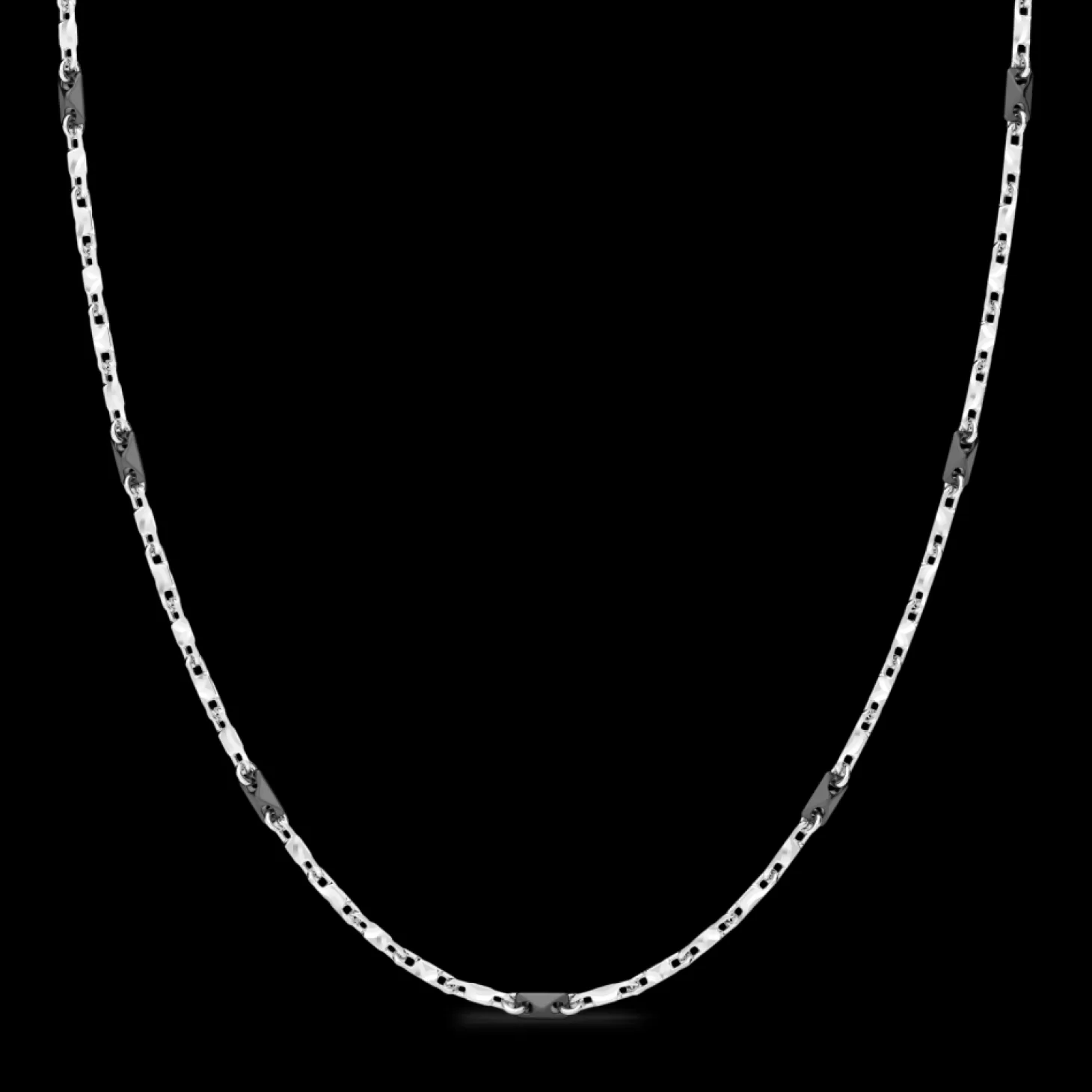 Zancan Gioielli Collana Zancan Solo Maglia In Argento Con Dettagli In Ceramica> Collane