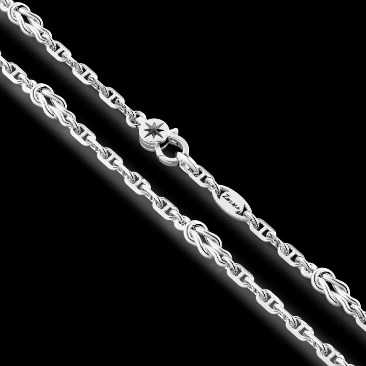 Zancan Gioielli Collana Zancan Solo Maglia In Argento Con Nodi Piani.> Collane