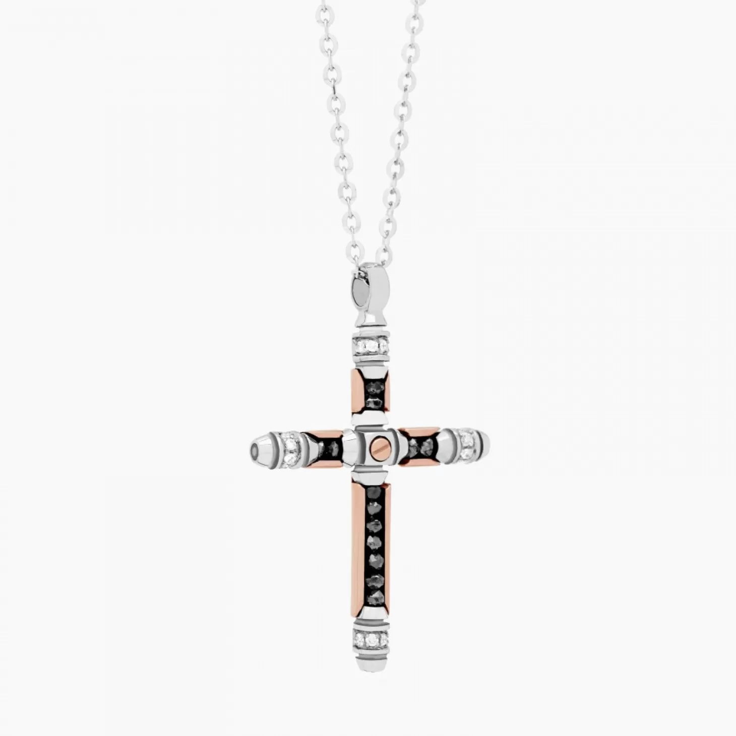 Zancan Gioielli Collanazancan In Oro Bianco Con Croce E Diamanti .> Collane