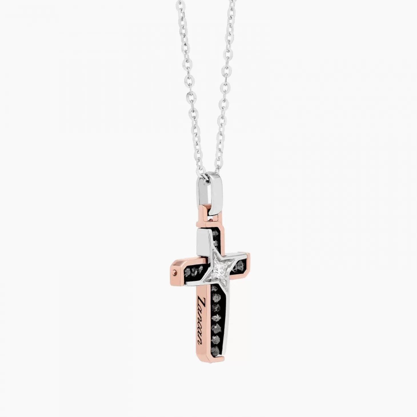 Zancan Gioielli Collanazancan In Oro Bianco Con Croce E Diamanti .> Collane
