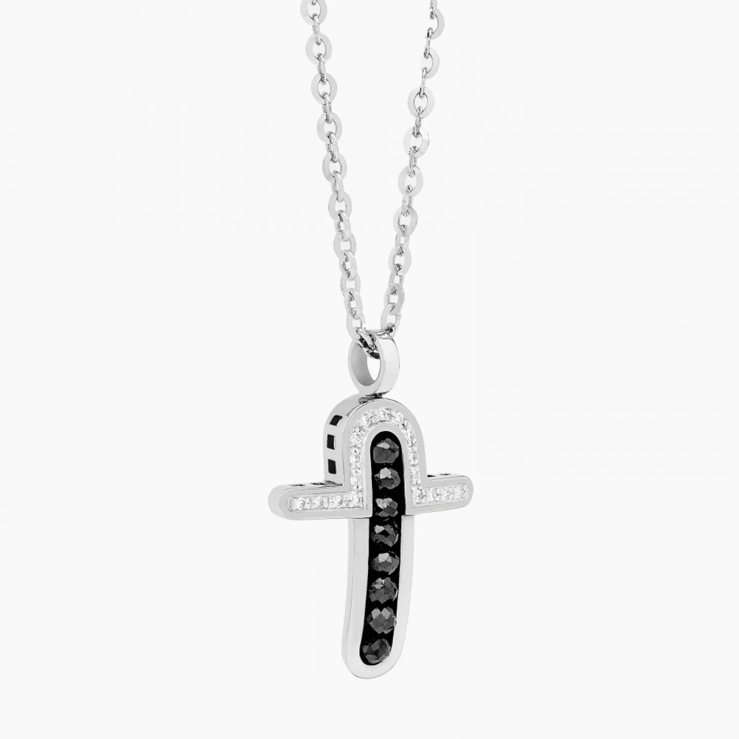 Zancan Gioielli Collanazancan In Oro Bianco Con Croce E Diamanti .> Collane