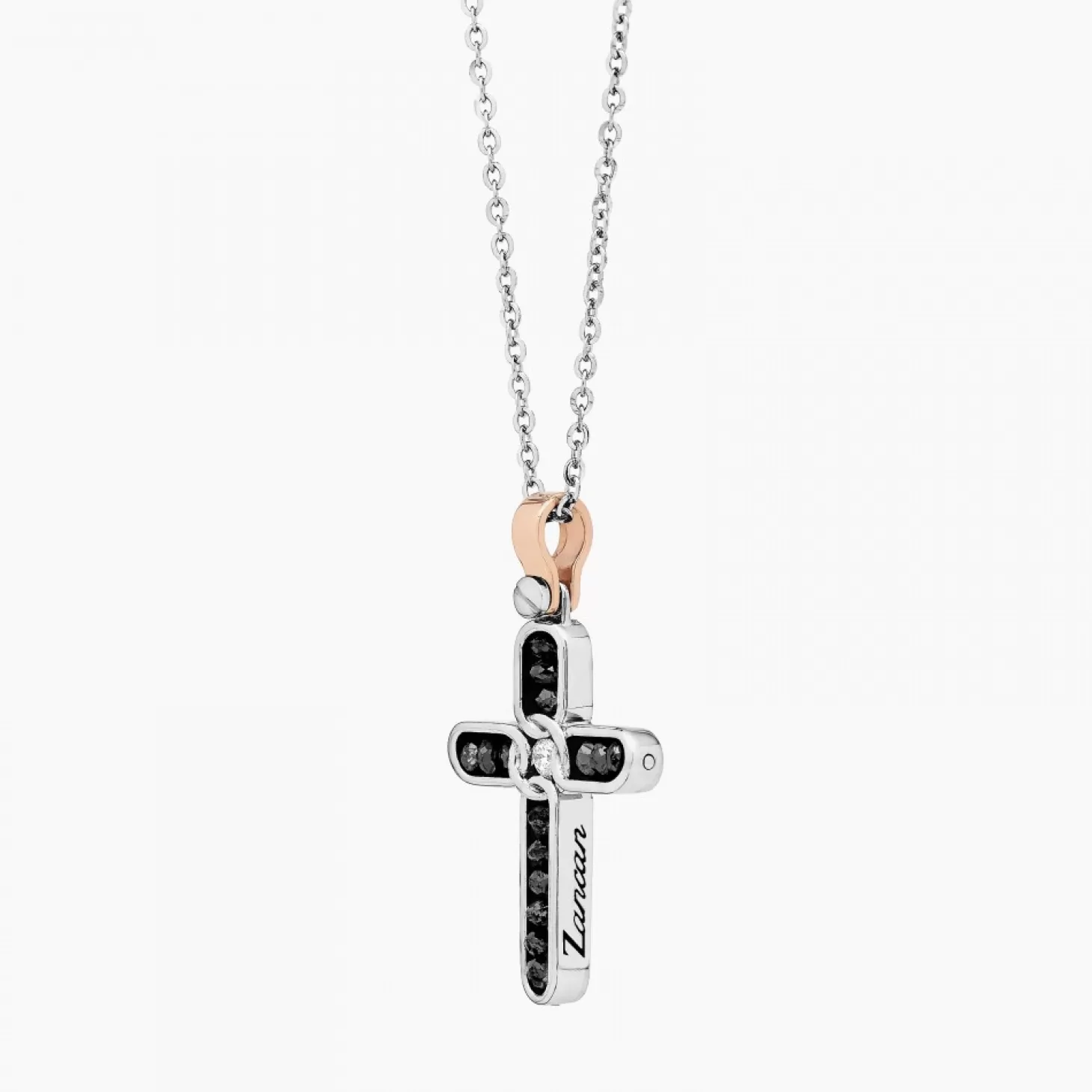 Zancan Gioielli Collanazancan In Oro Bianco Con Croce E Diamanti .> Collane