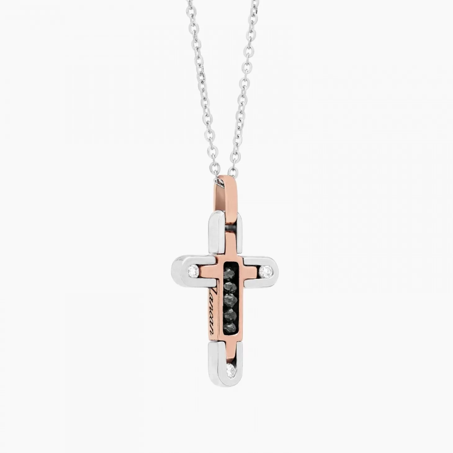 Zancan Gioielli Collanazancan In Oro Bianco Con Croce E Diamanti .> Collane