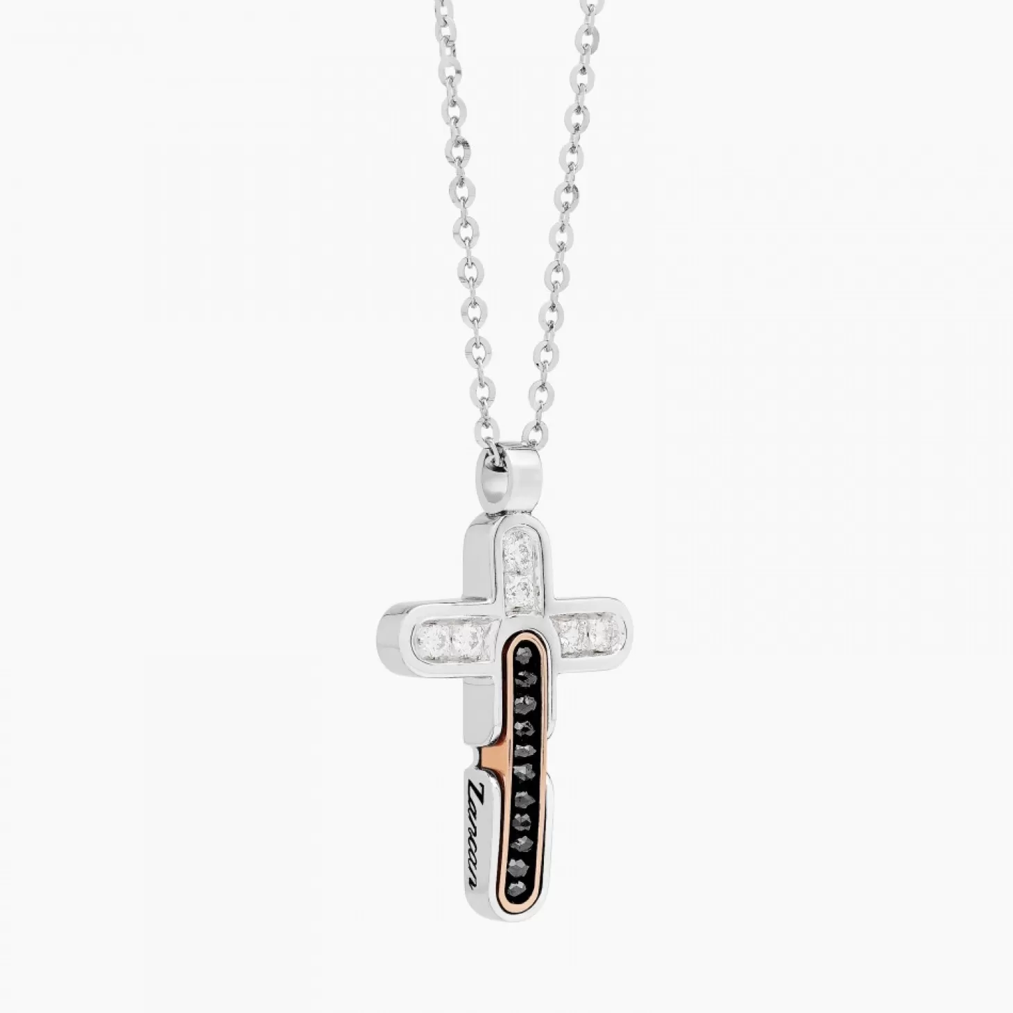 Zancan Gioielli Collanazancan In Oro Bianco Con Croce E Diamanti .> Collane