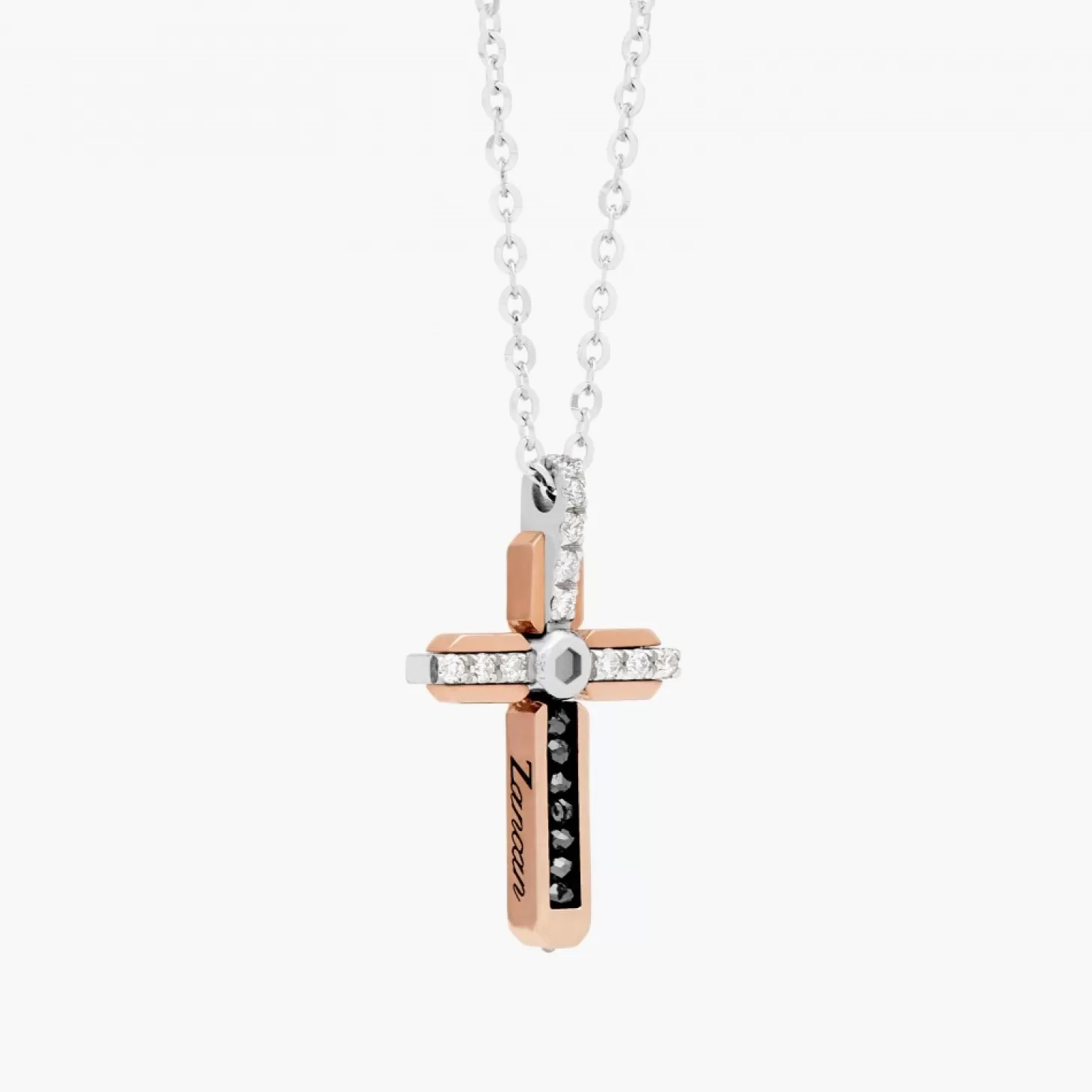 Zancan Gioielli Collanazancan In Oro Bianco Con Croce E Diamanti .> Collane