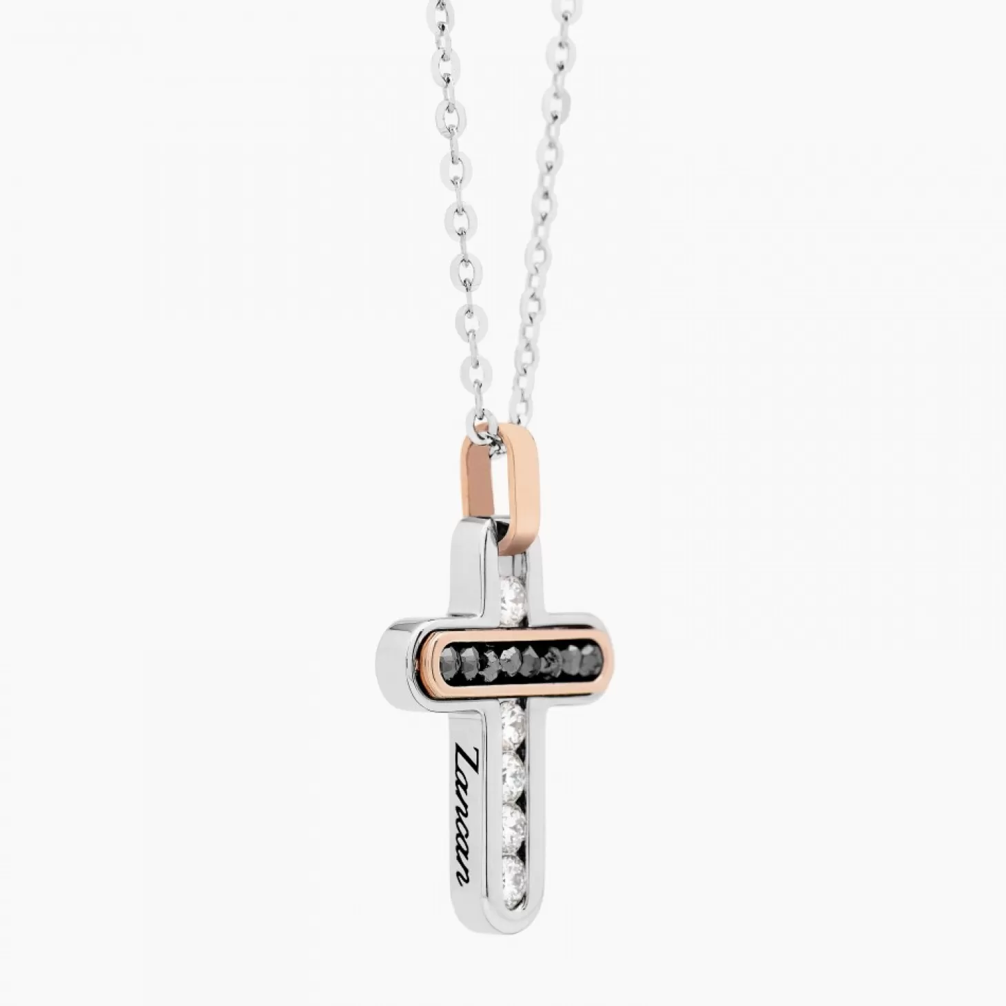 Zancan Gioielli Collanazancan In Oro Bianco Con Croce E Diamanti .> Collane