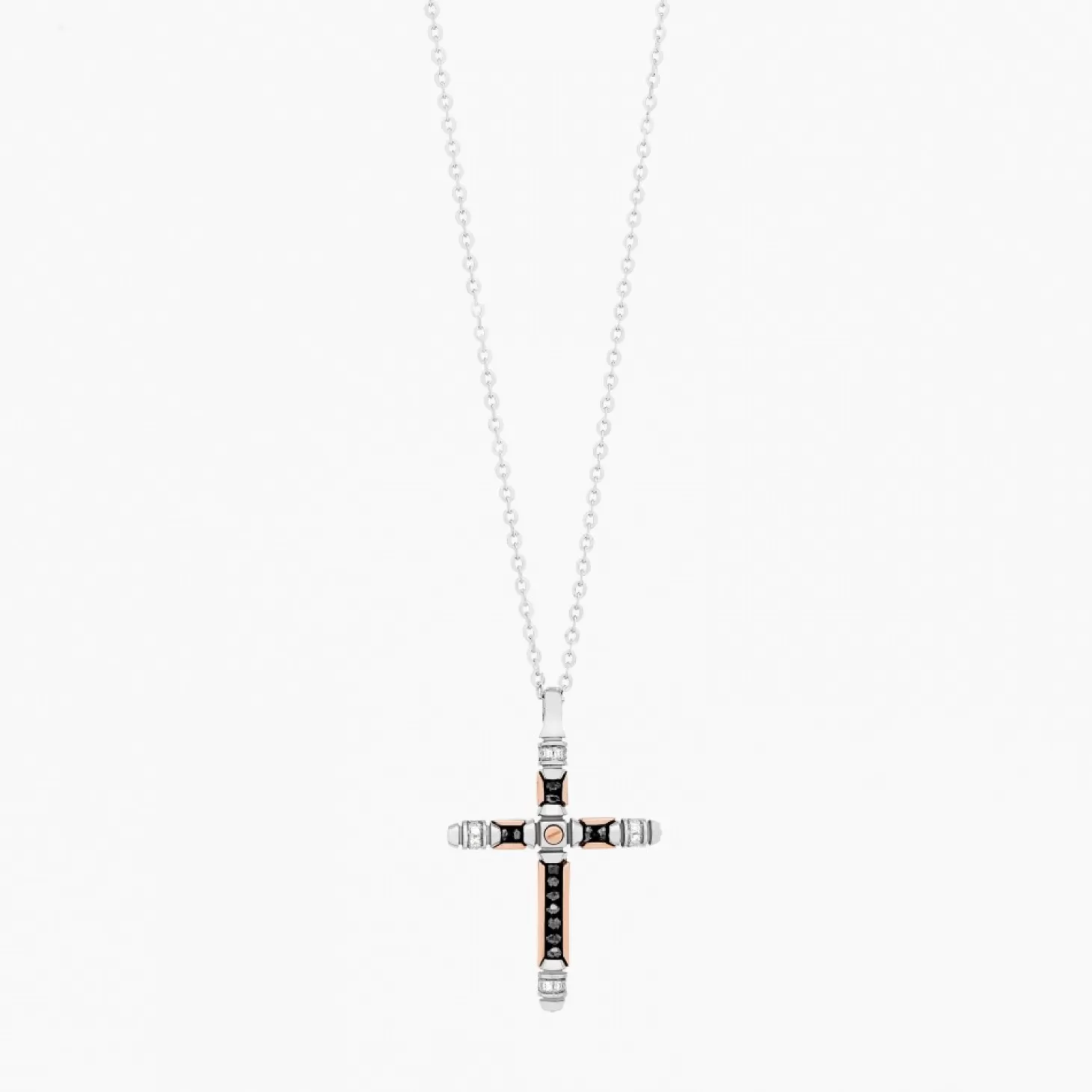 Zancan Gioielli Collanazancan In Oro Bianco Con Croce E Diamanti .> Collane