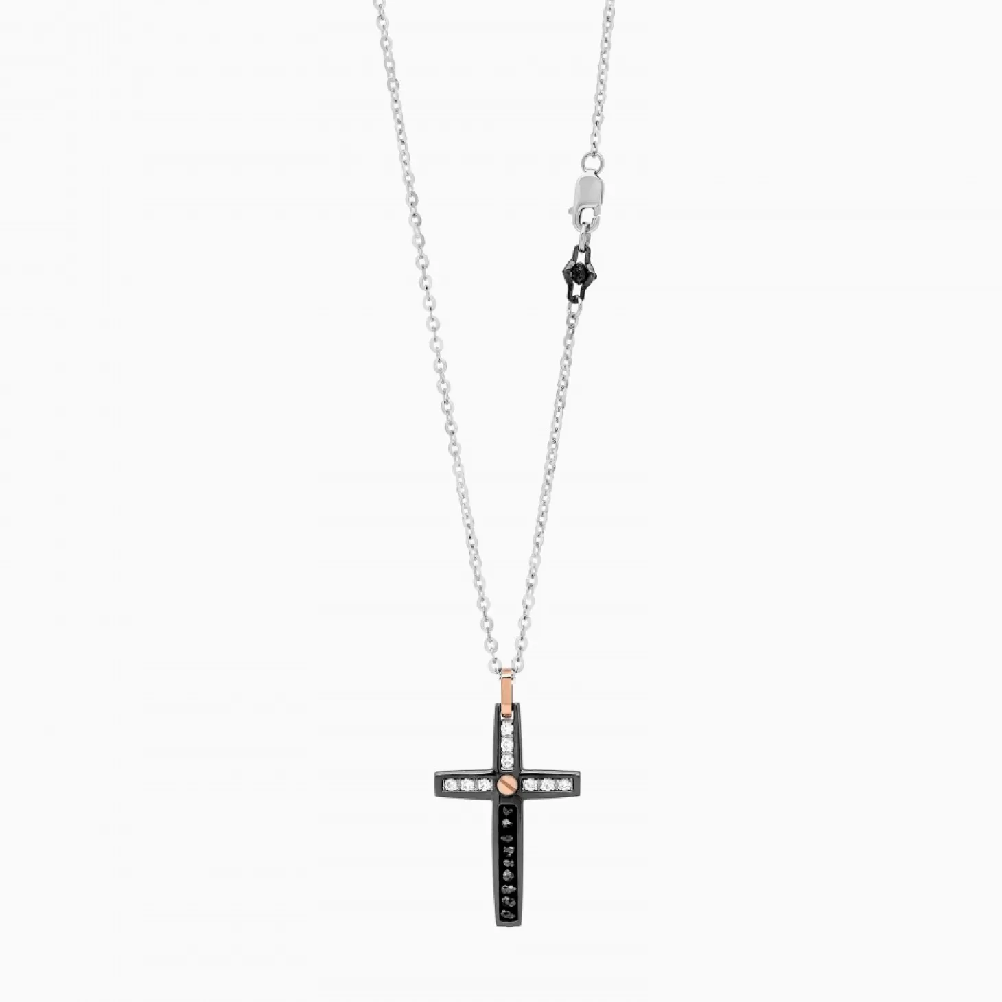 Zancan Gioielli Collanazancan In Oro Bianco Con Croce E Diamanti .> Collane