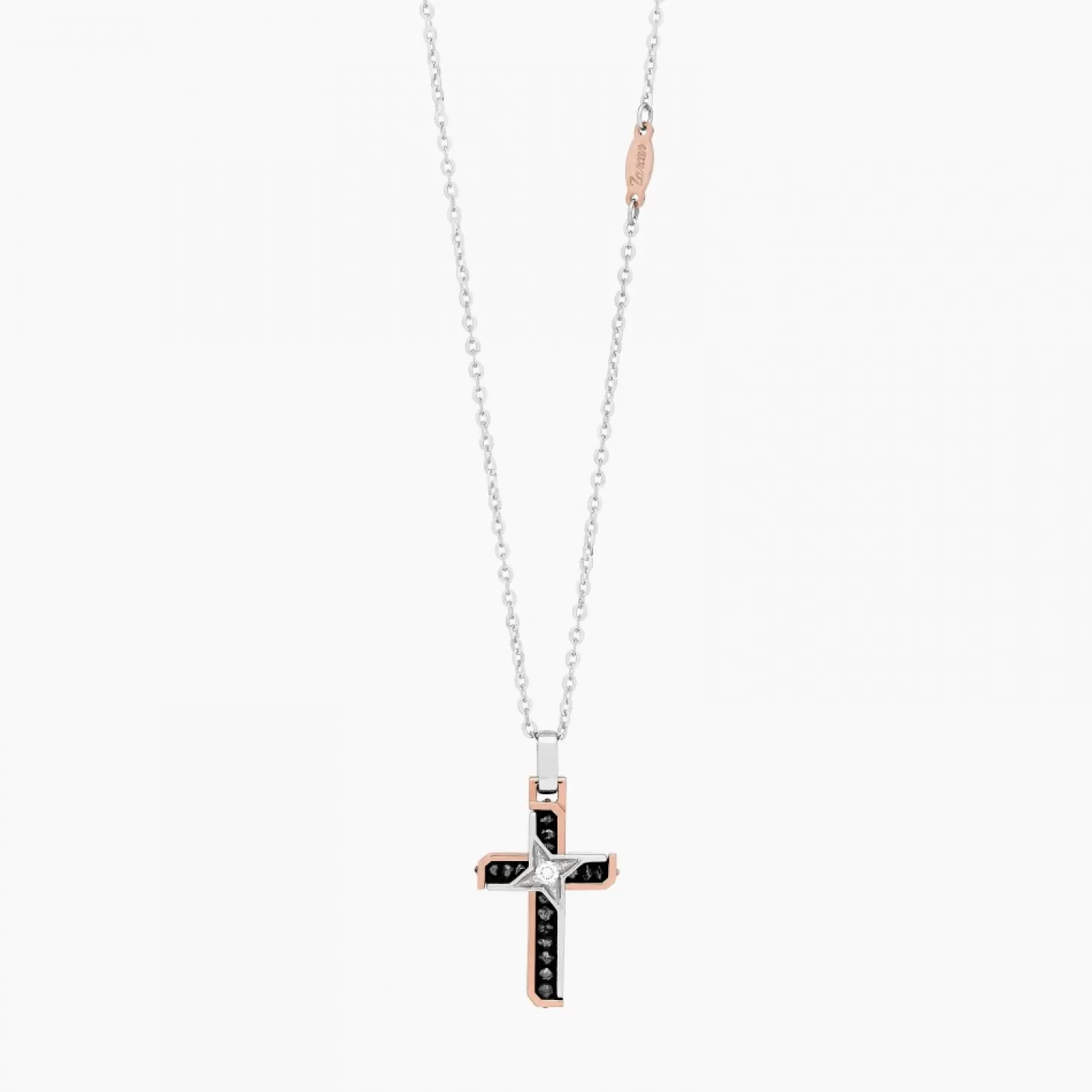 Zancan Gioielli Collanazancan In Oro Bianco Con Croce E Diamanti .> Collane
