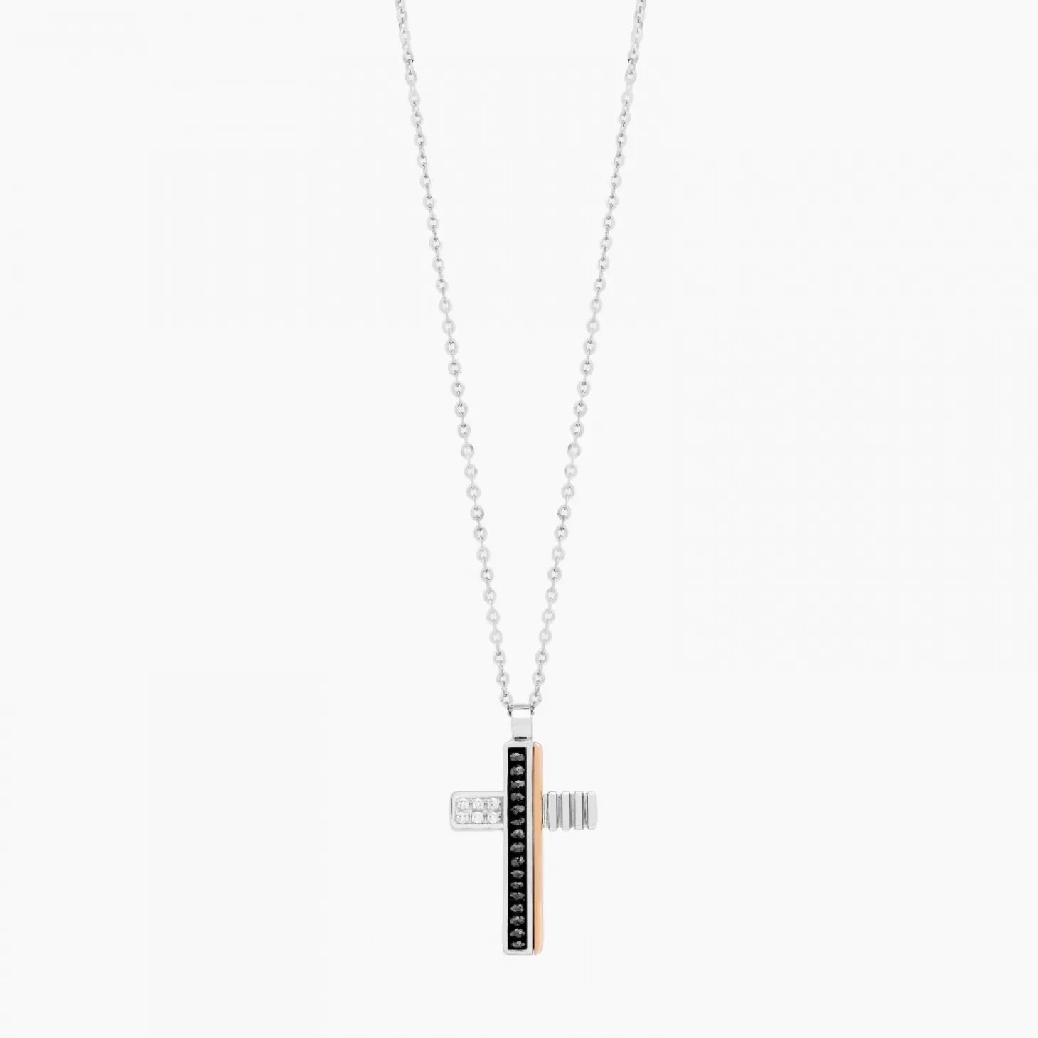 Zancan Gioielli Collanazancan In Oro Bianco Con Croce E Diamanti .> Collane