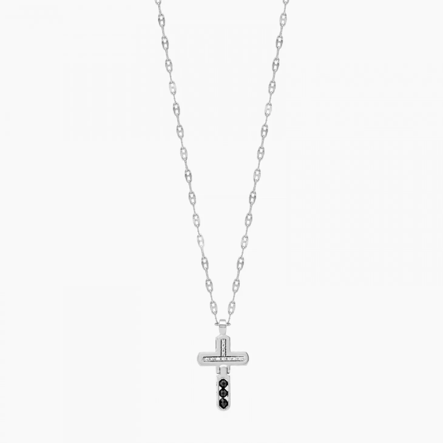 Zancan Gioielli Collanazancan In Oro Bianco Con Croce E Diamanti .> Collane