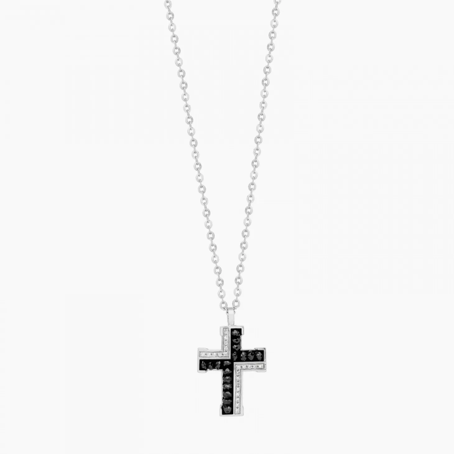 Zancan Gioielli Collanazancan In Oro Bianco Con Croce E Diamanti .> Collane