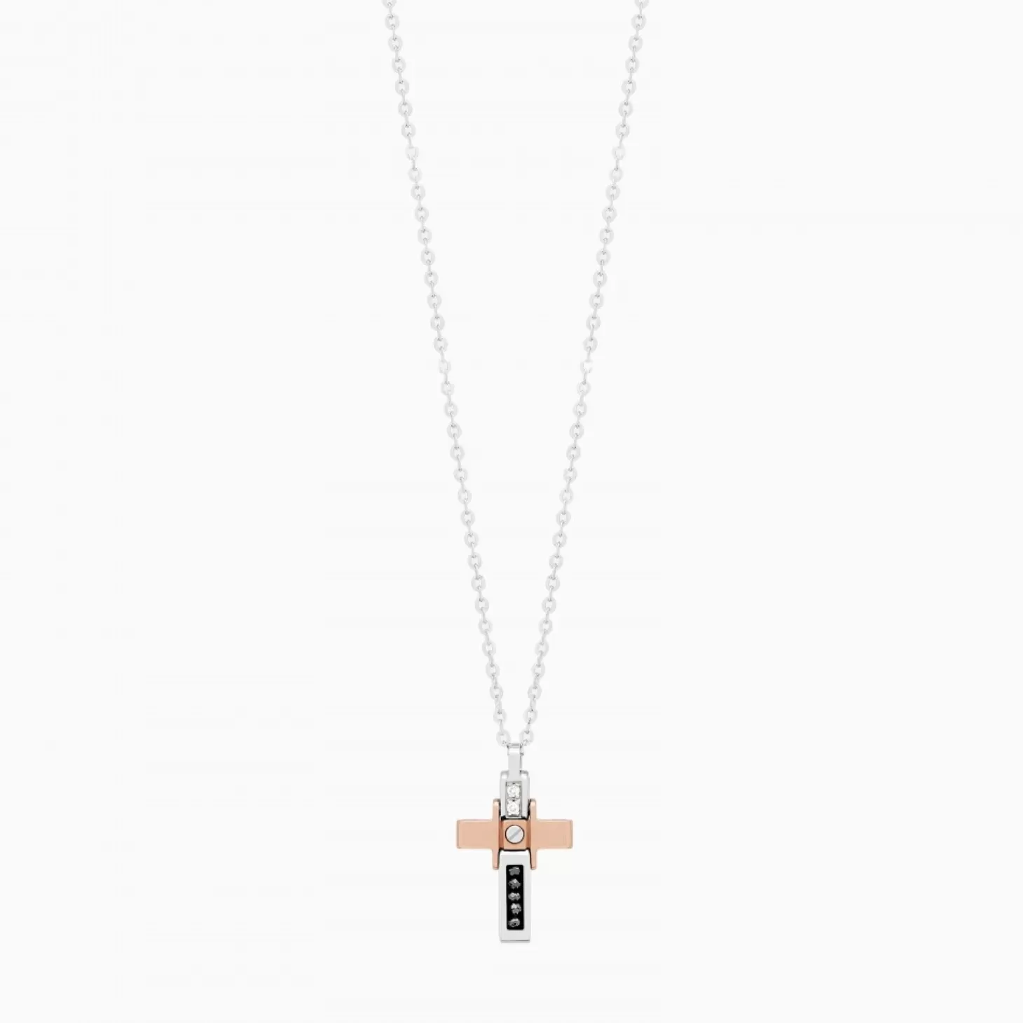 Zancan Gioielli Collanazancan In Oro Bianco Con Croce E Diamanti .> Collane