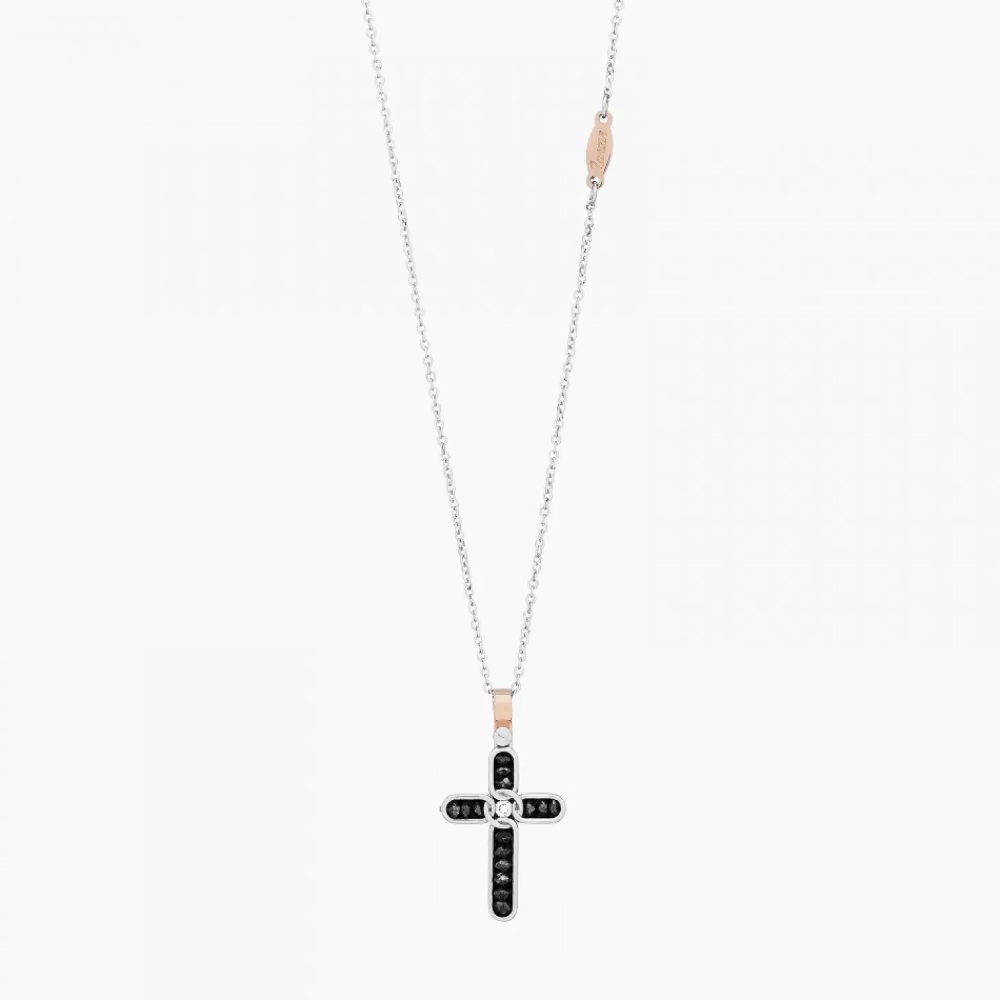Zancan Gioielli Collanazancan In Oro Bianco Con Croce E Diamanti .> Collane