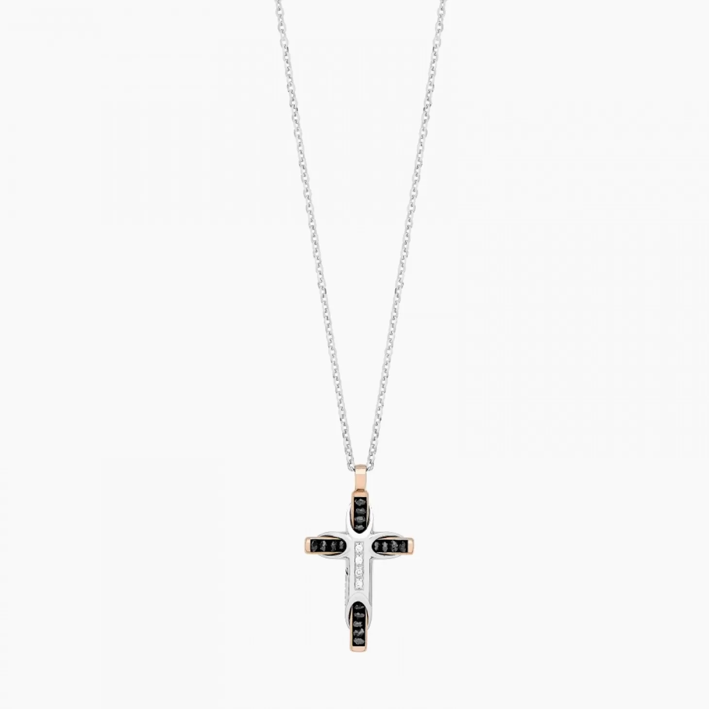 Zancan Gioielli Collanazancan In Oro Bianco Con Croce E Diamanti .> Collane