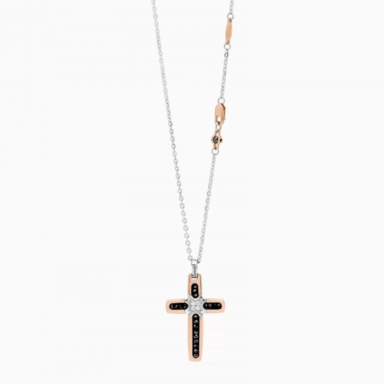 Zancan Gioielli Collanazancan In Oro Bianco Con Croce E Diamanti .> Collane