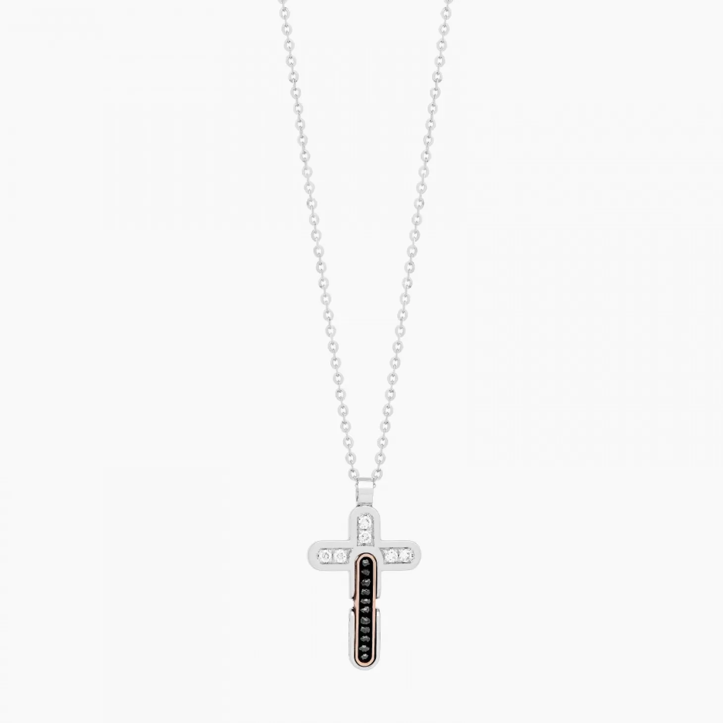 Zancan Gioielli Collanazancan In Oro Bianco Con Croce E Diamanti .> Collane