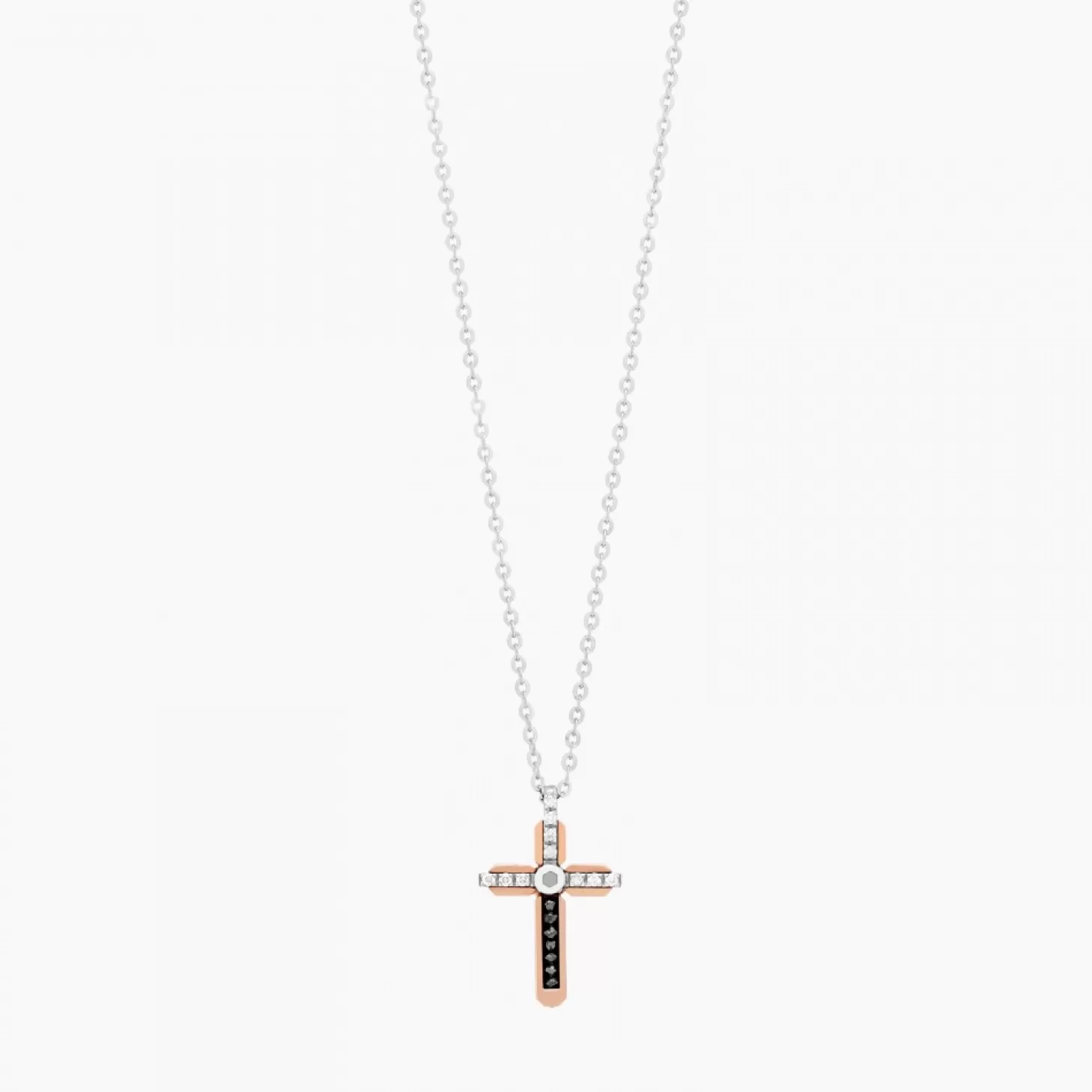 Zancan Gioielli Collanazancan In Oro Bianco Con Croce E Diamanti .> Collane