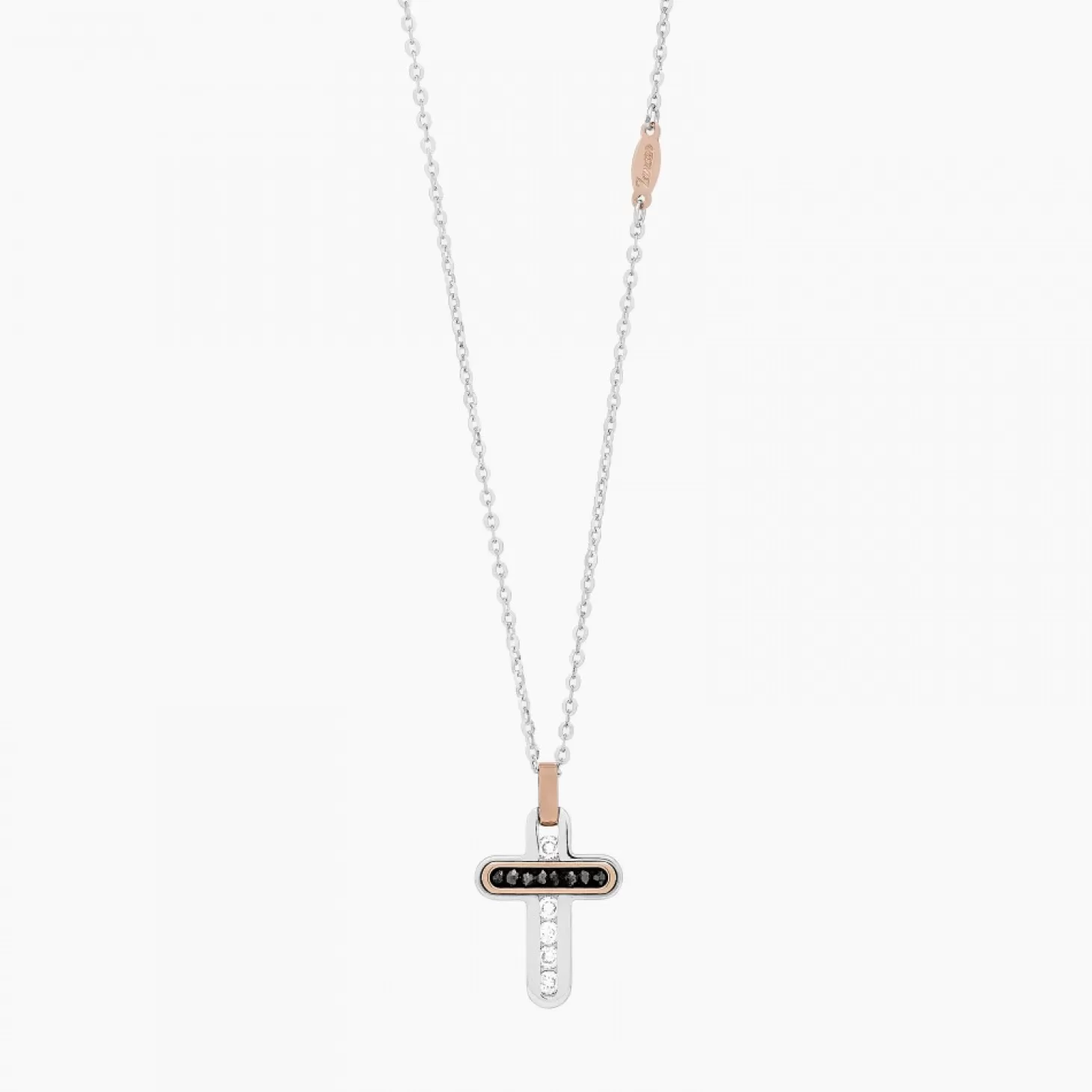 Zancan Gioielli Collanazancan In Oro Bianco Con Croce E Diamanti .> Collane
