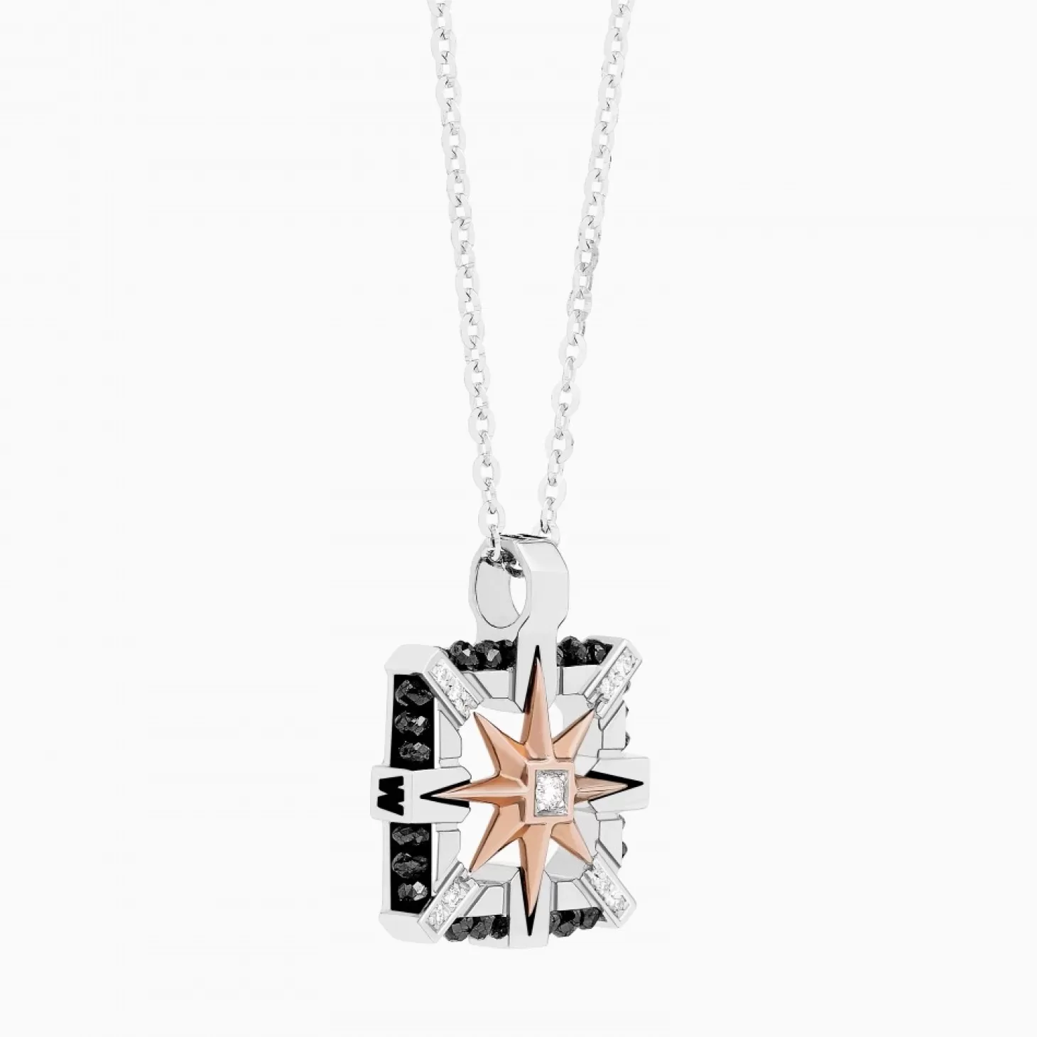 Zancan Gioielli Collanazancan In Oro Bianco Con Iconica Rosa Dei Venti .> Collane