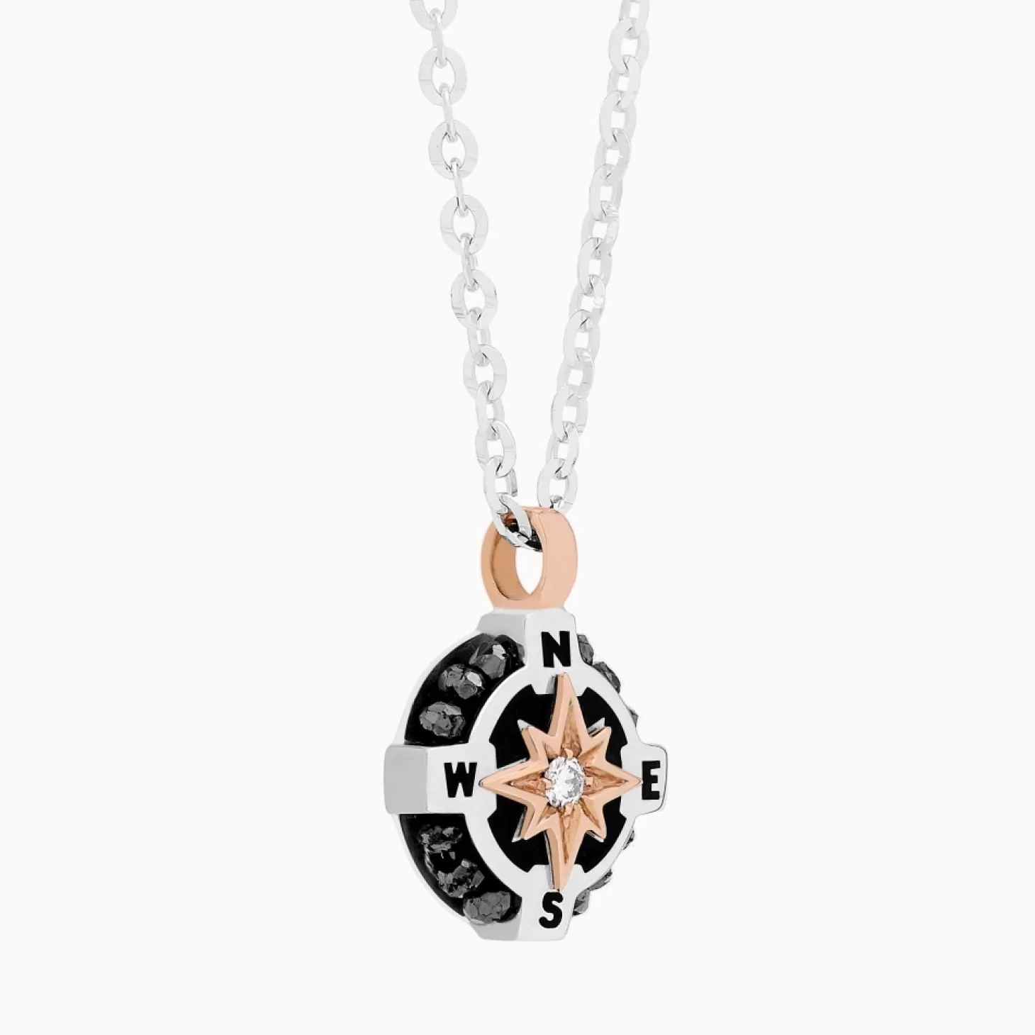 Zancan Gioielli Collanazancan In Oro Bianco Con Iconica Rosa Dei Venti .> Collane