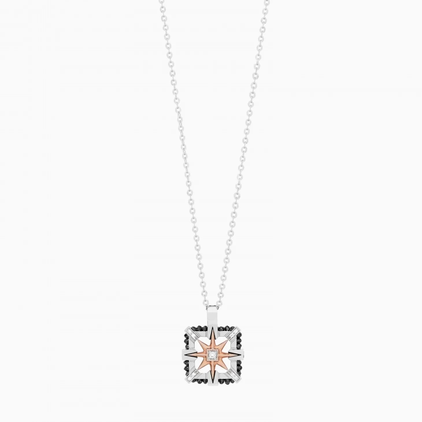 Zancan Gioielli Collanazancan In Oro Bianco Con Iconica Rosa Dei Venti .> Collane