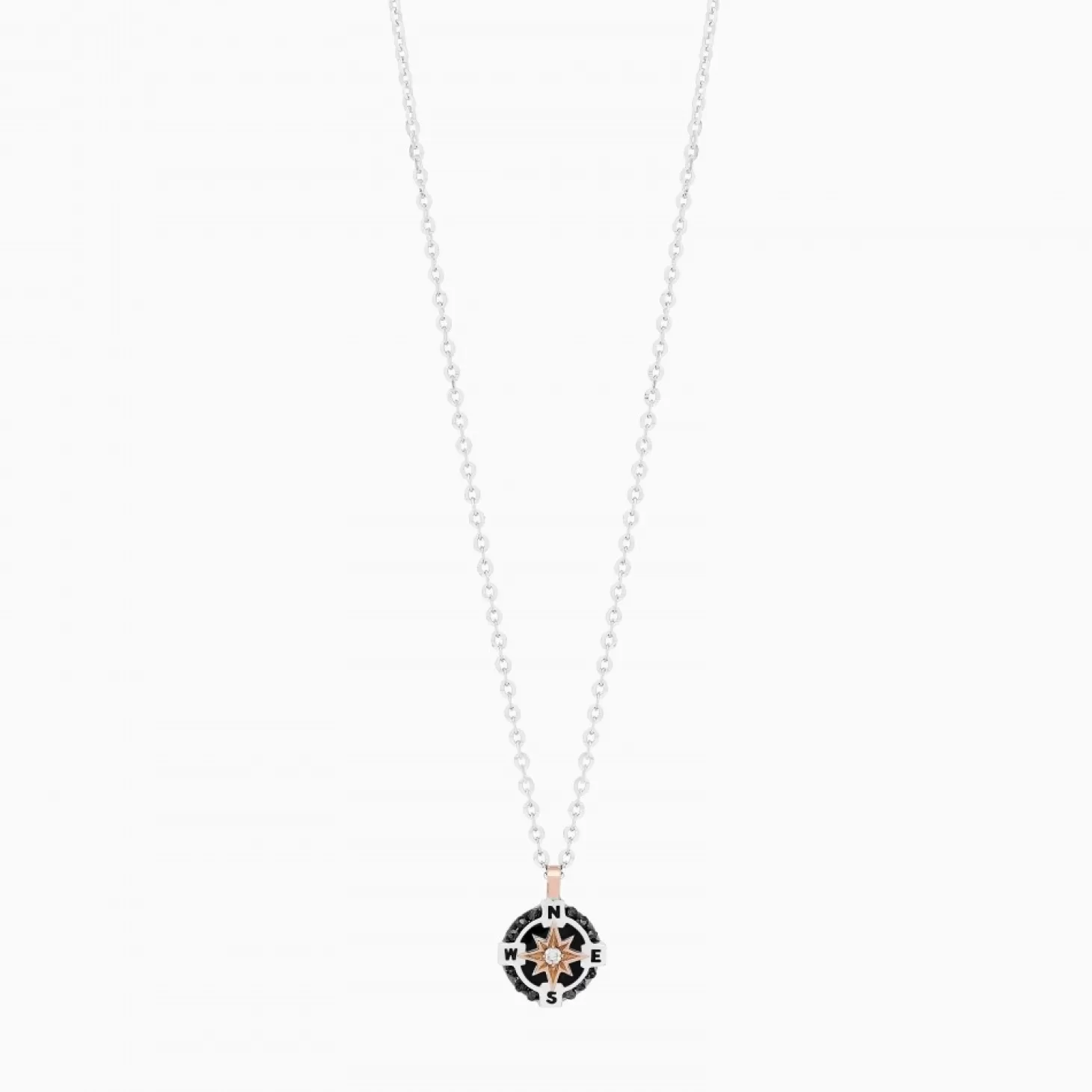 Zancan Gioielli Collanazancan In Oro Bianco Con Iconica Rosa Dei Venti .> Collane