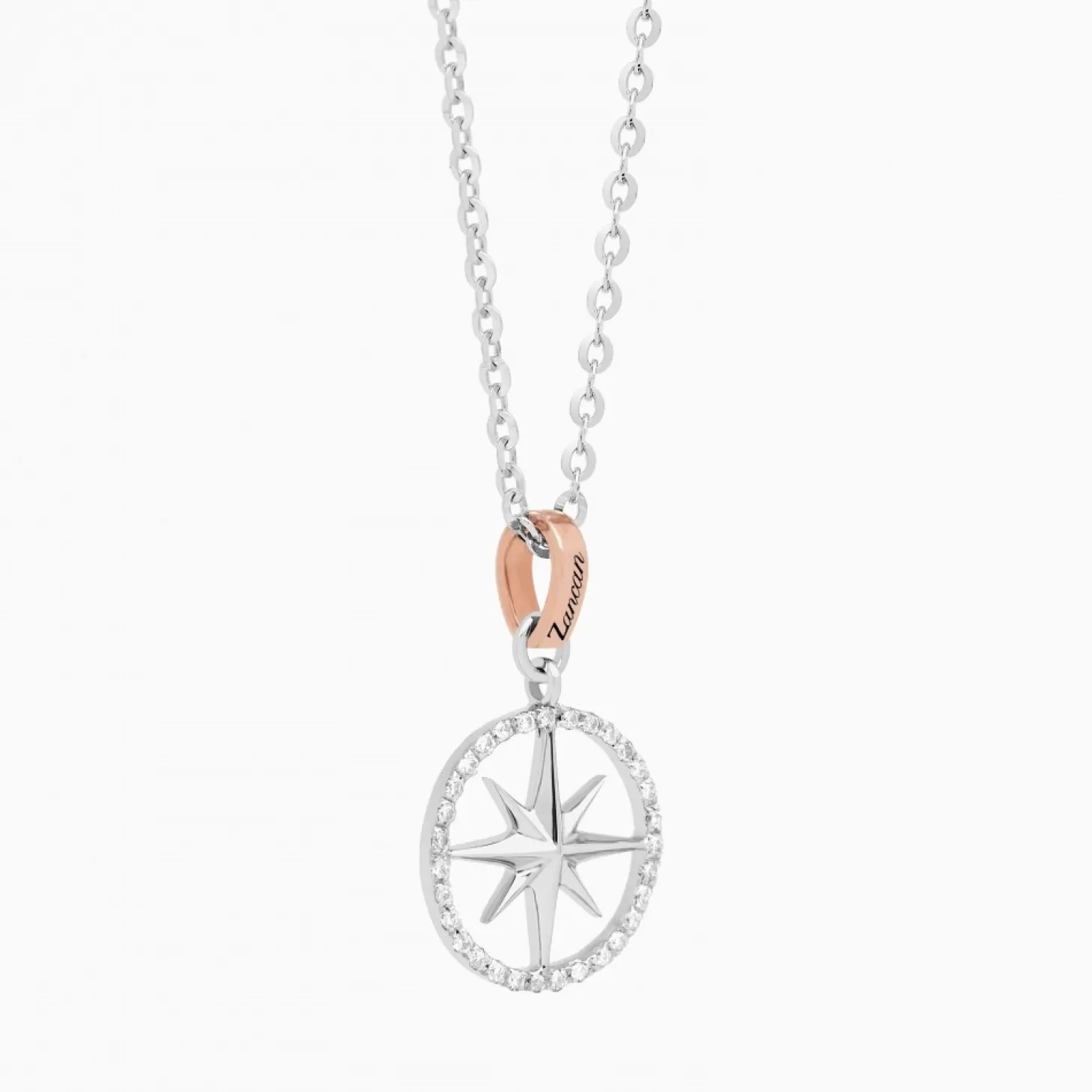 Zancan Gioielli Collanazancan In Oro Con Pendente Rosa Dei Venti E Diamanti.> Collane