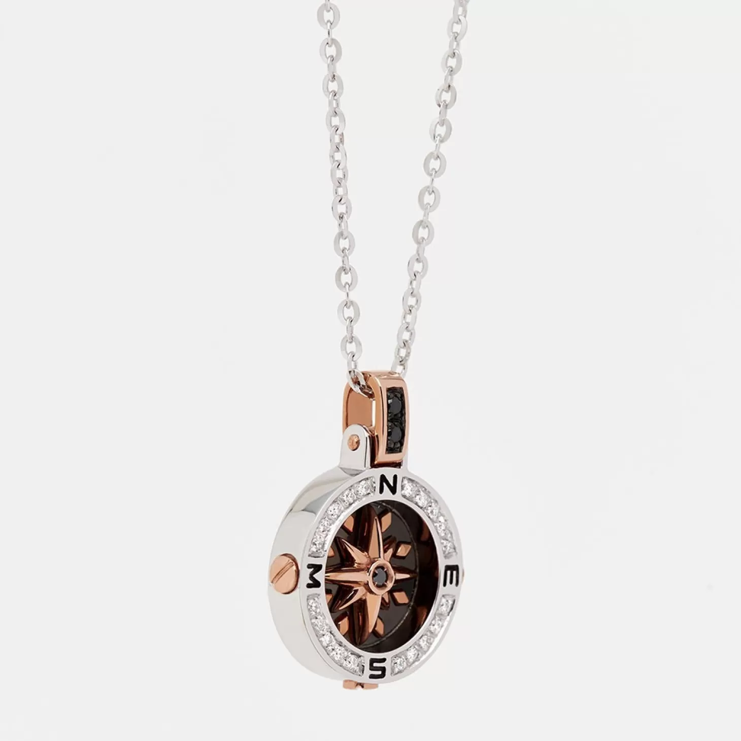 Zancan Gioielli Collanazancan In Oro Con Pendente Rosa Dei Venti E Diamanti.> Collane