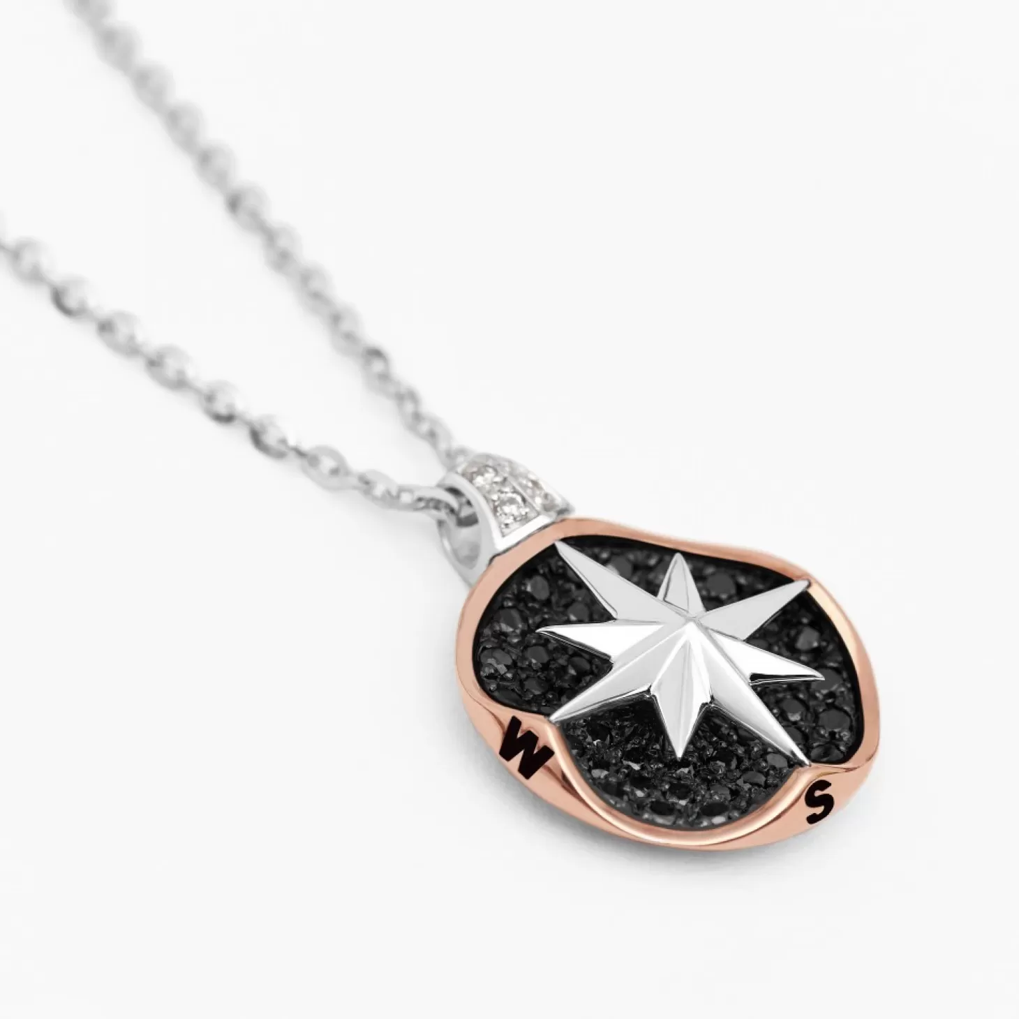Zancan Gioielli Collanazancan In Oro Con Pendente Rosa Dei Venti E Diamanti.> Collane