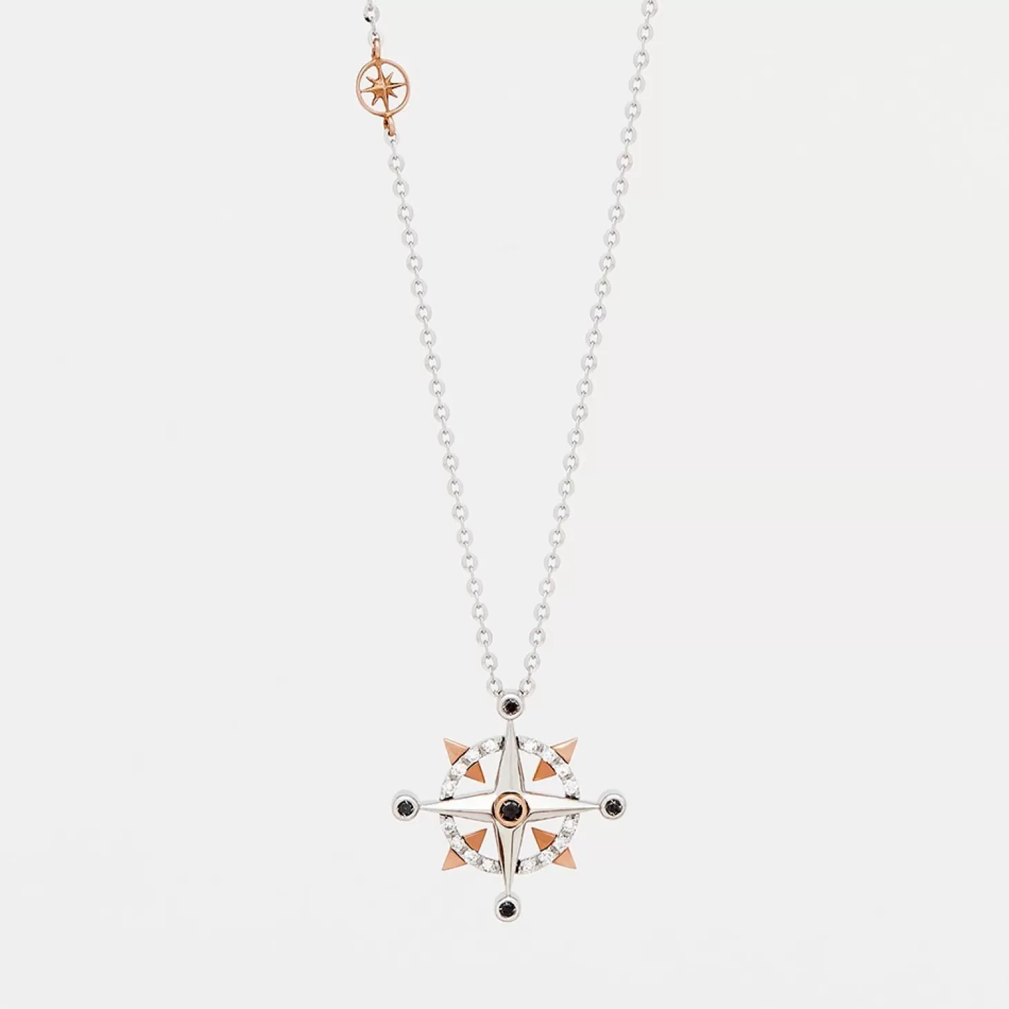 Zancan Gioielli Collanazancan In Oro Con Pendente Rosa Dei Venti E Diamanti.> Collane